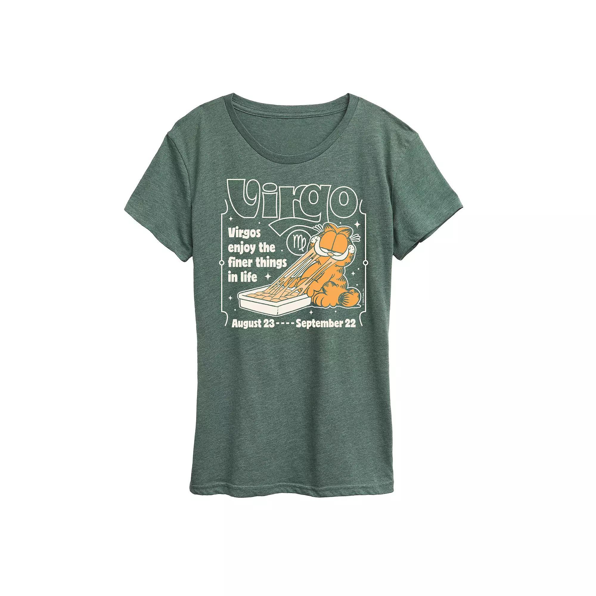 Womens Garfield Virgo Graphic Tee Blue Product Image