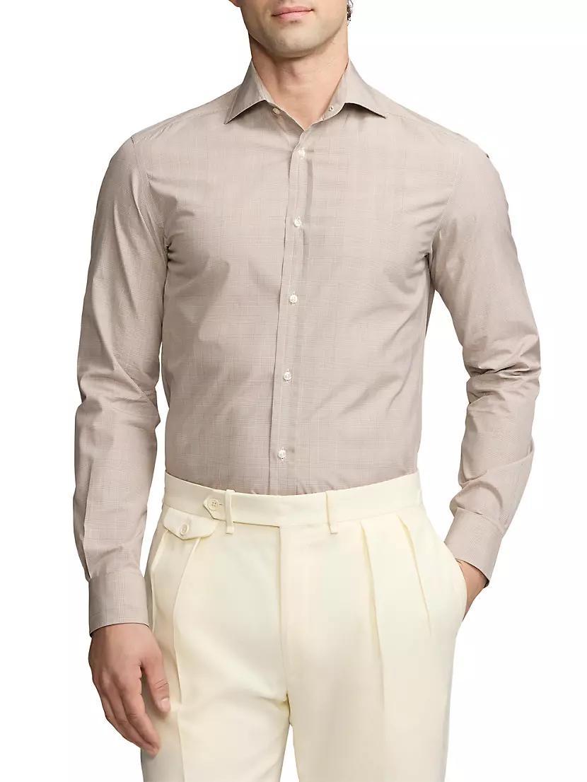 Glen Check Cotton Dress Shirt Product Image