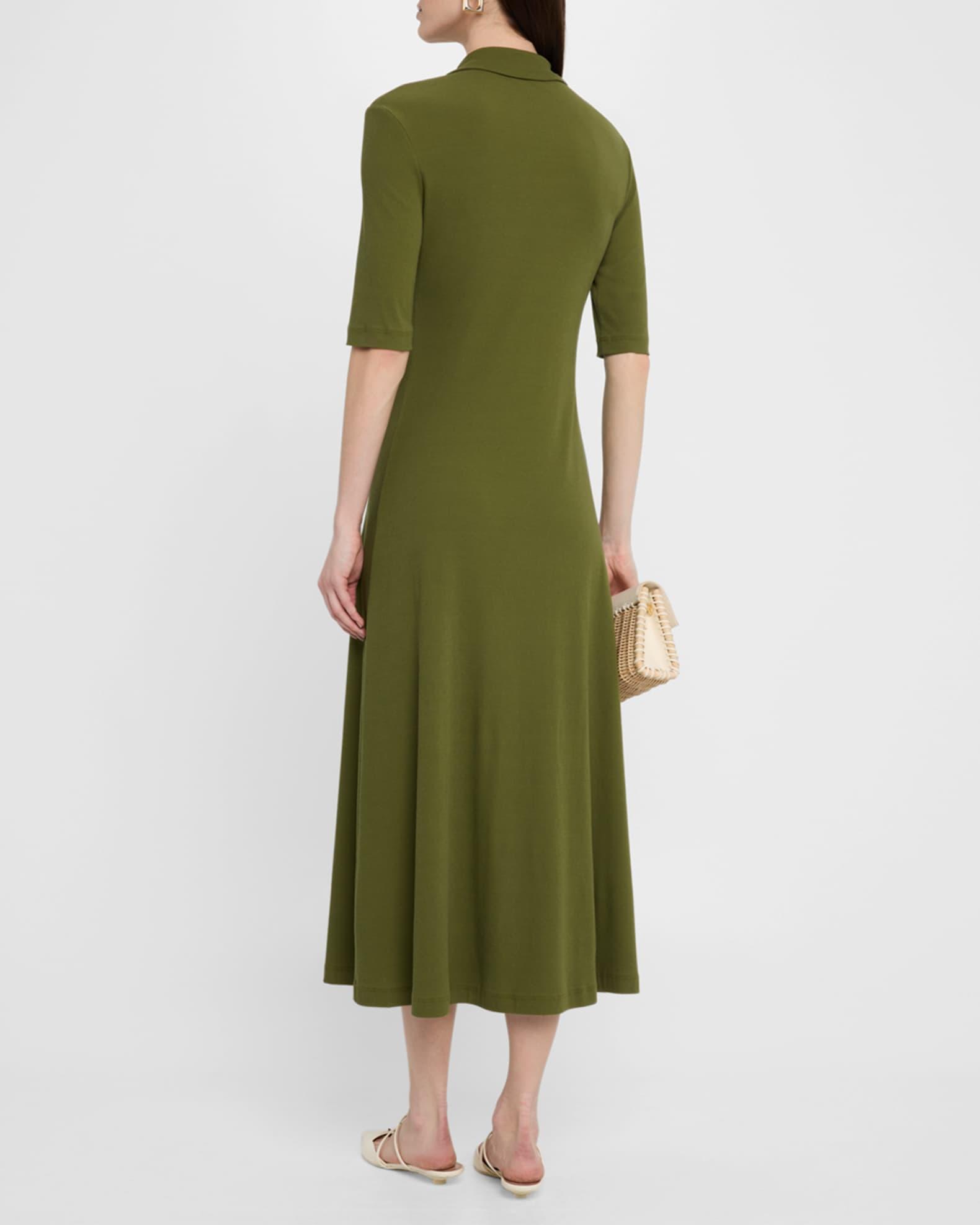Short-Sleeve Midi Polo Dress Product Image