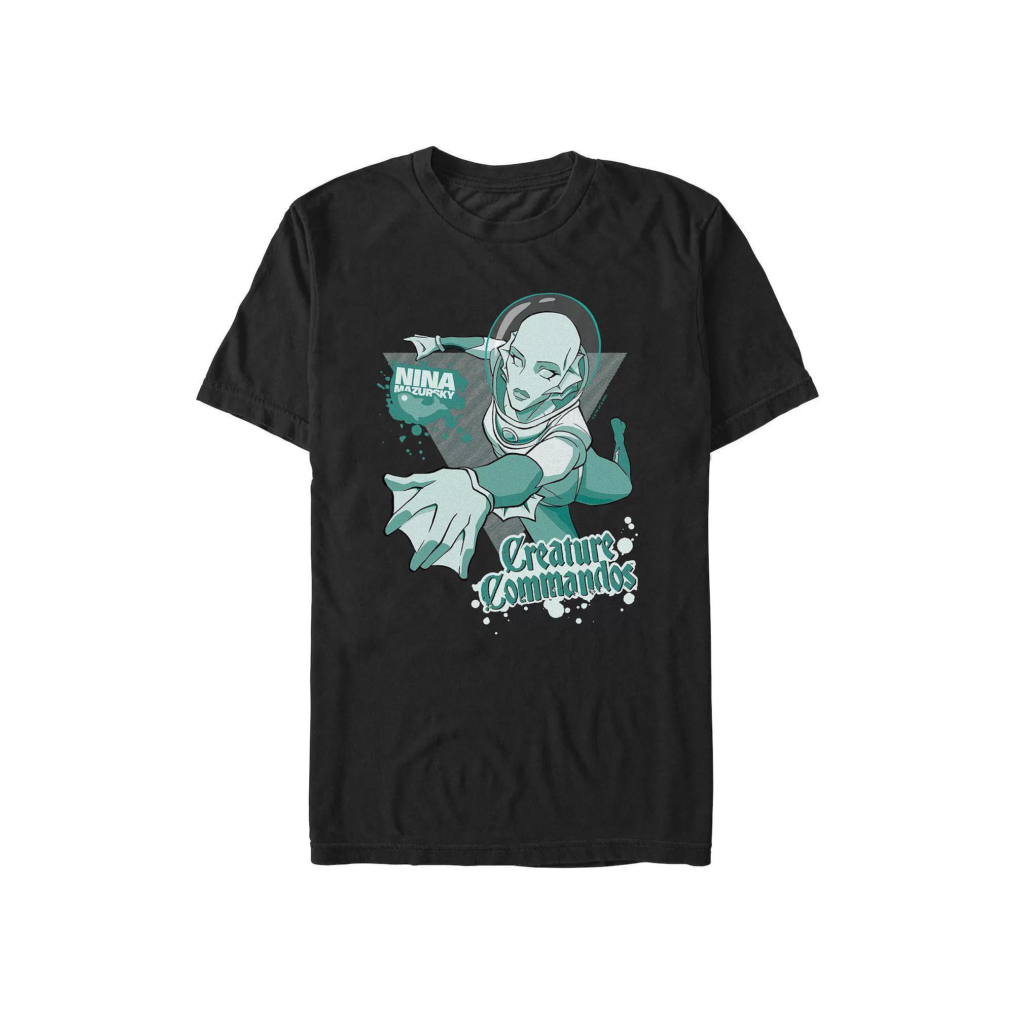 Big & Tall Creature Commandos Nina Mazursky Graphic Tee, Men's, Size: 4XL, Black Product Image