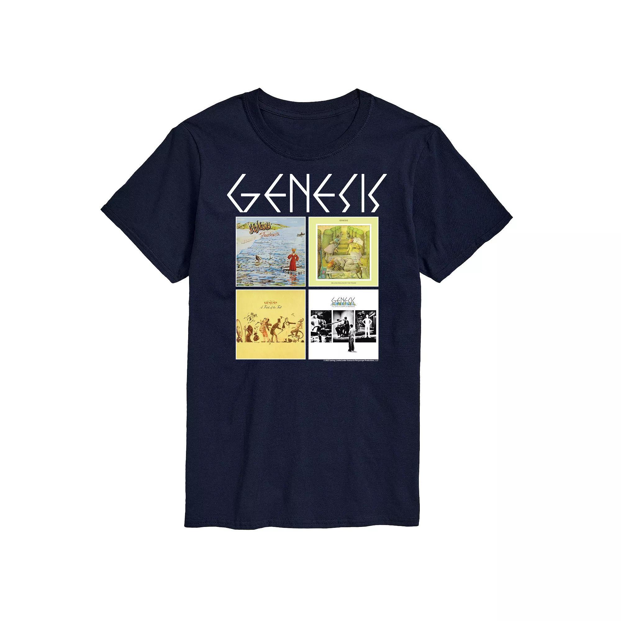 Big & Tall Genesis Album Grid Tee, Men's, Size: 4XL Tall, Blue Product Image