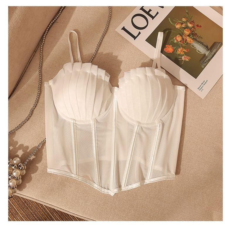 Plain Shell Crop Bustier Top Product Image