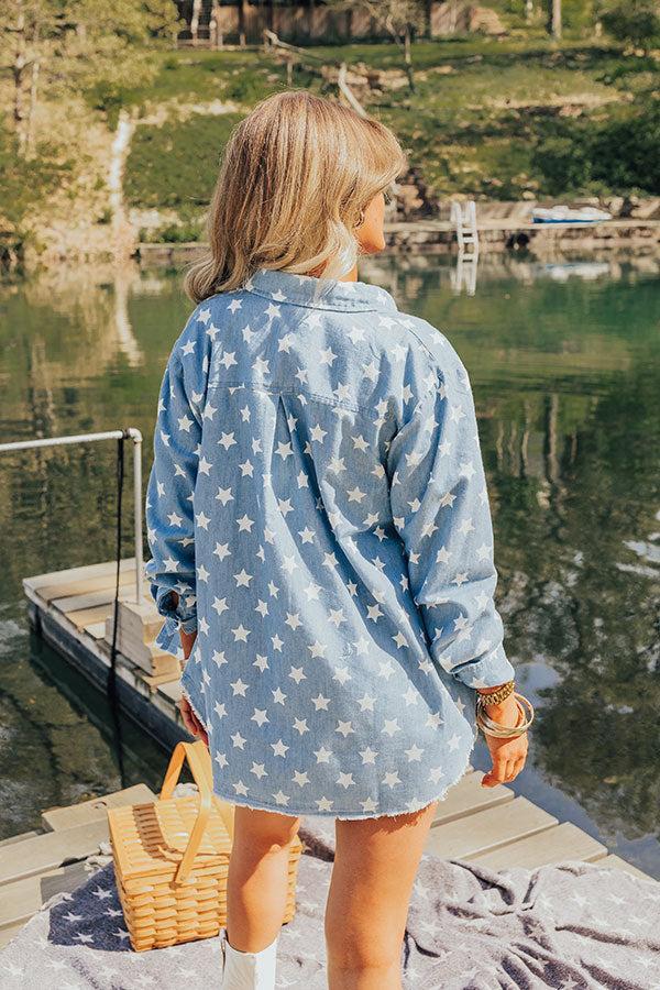 Starry Eyes Chambray Top Product Image