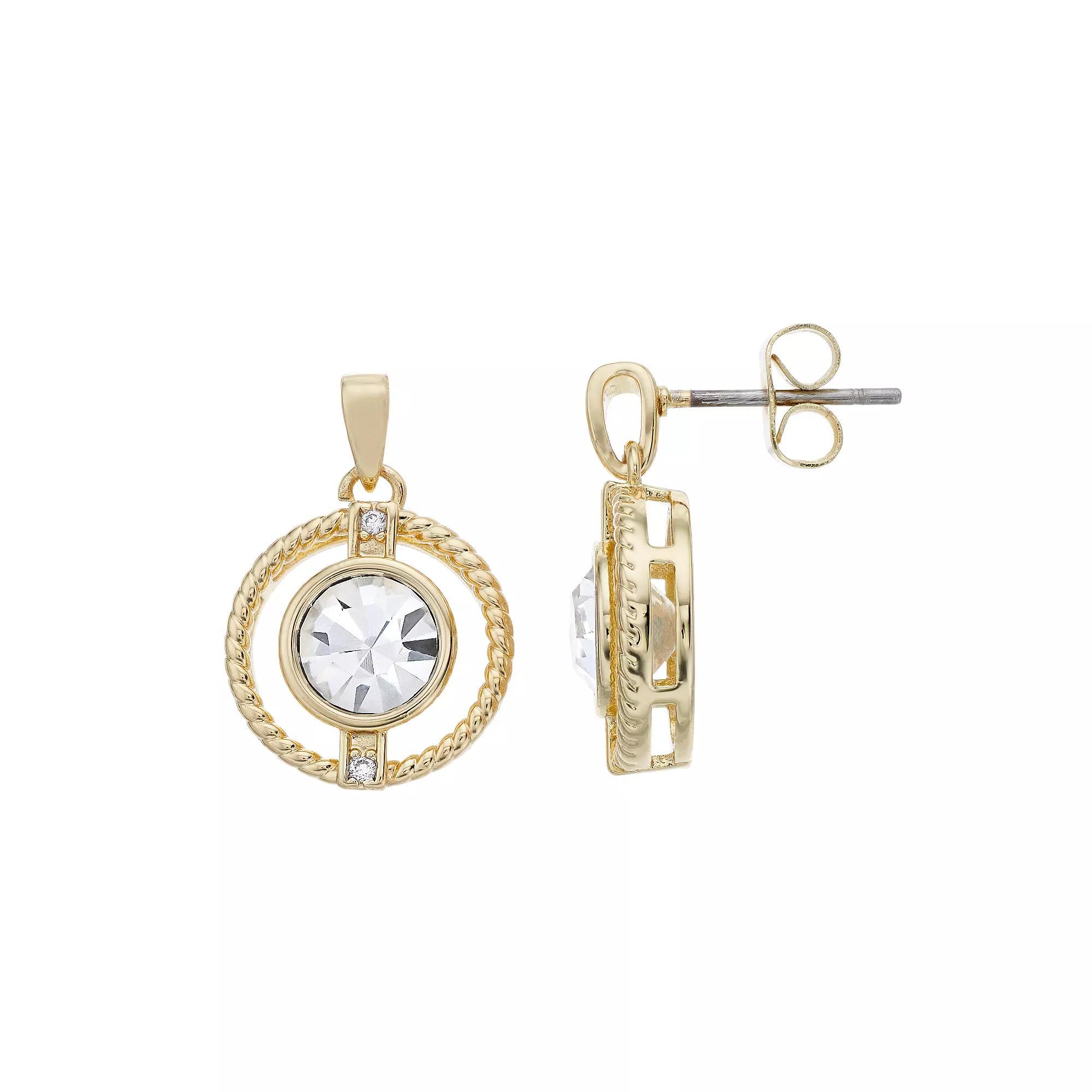 City Luxe Cubic Zirconia Simulated Birthstone Drop Earrings, Women's, Silver Tone October Product Image
