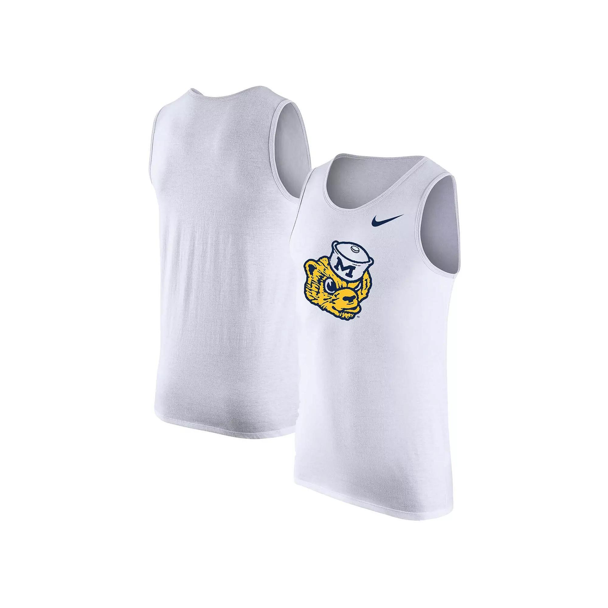 Mens Nike Michigan Wolverines Vintage Logo Performance Tank Top Product Image