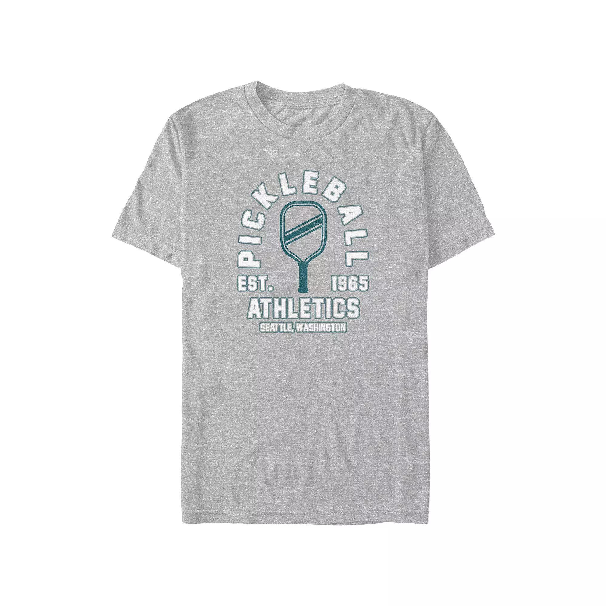 Mens Pickleball Athletics Est. 1965 Graphic Tee Athletic Grey Product Image