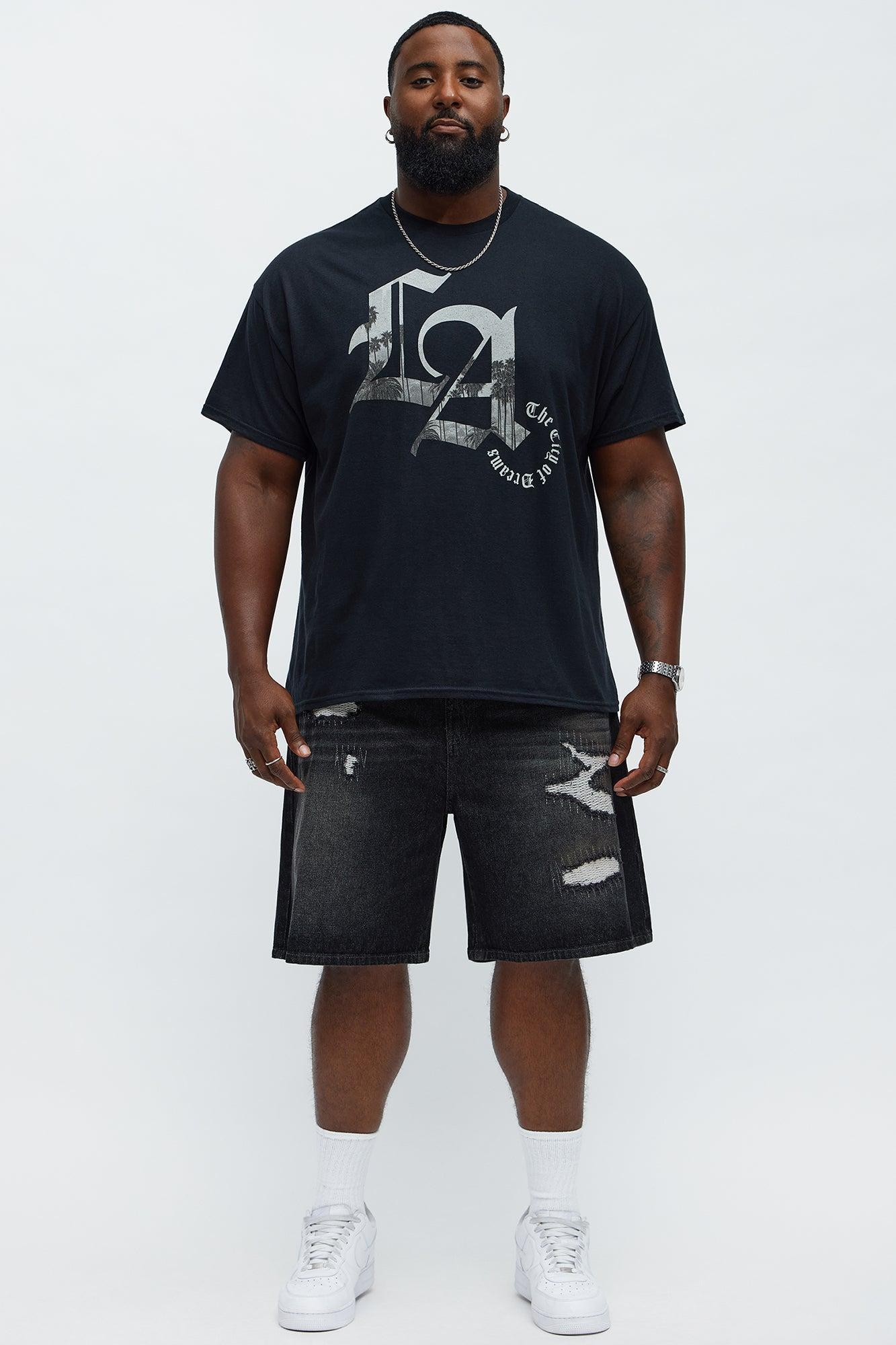 City Of LA Initial Short Sleeve Tee - Black Product Image