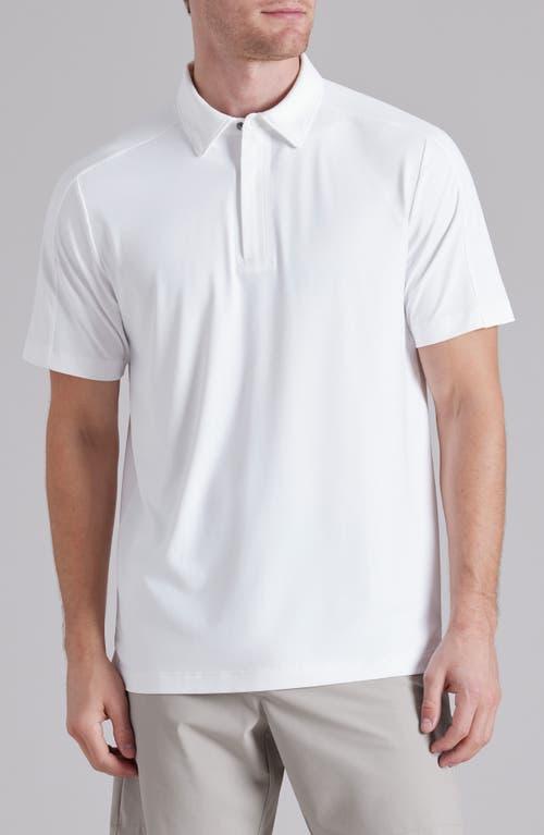 RHONE Momentum Quarter Zip Polo In Bright White Product Image