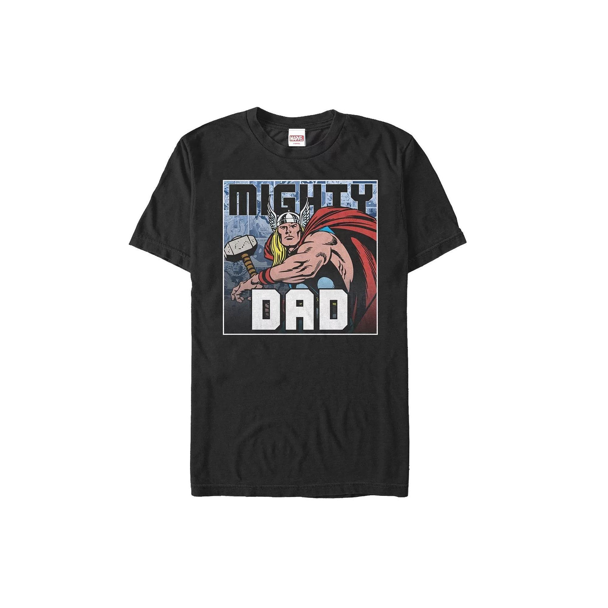 Mens Marvel Thor Mighty Dad Graphic Tee Product Image