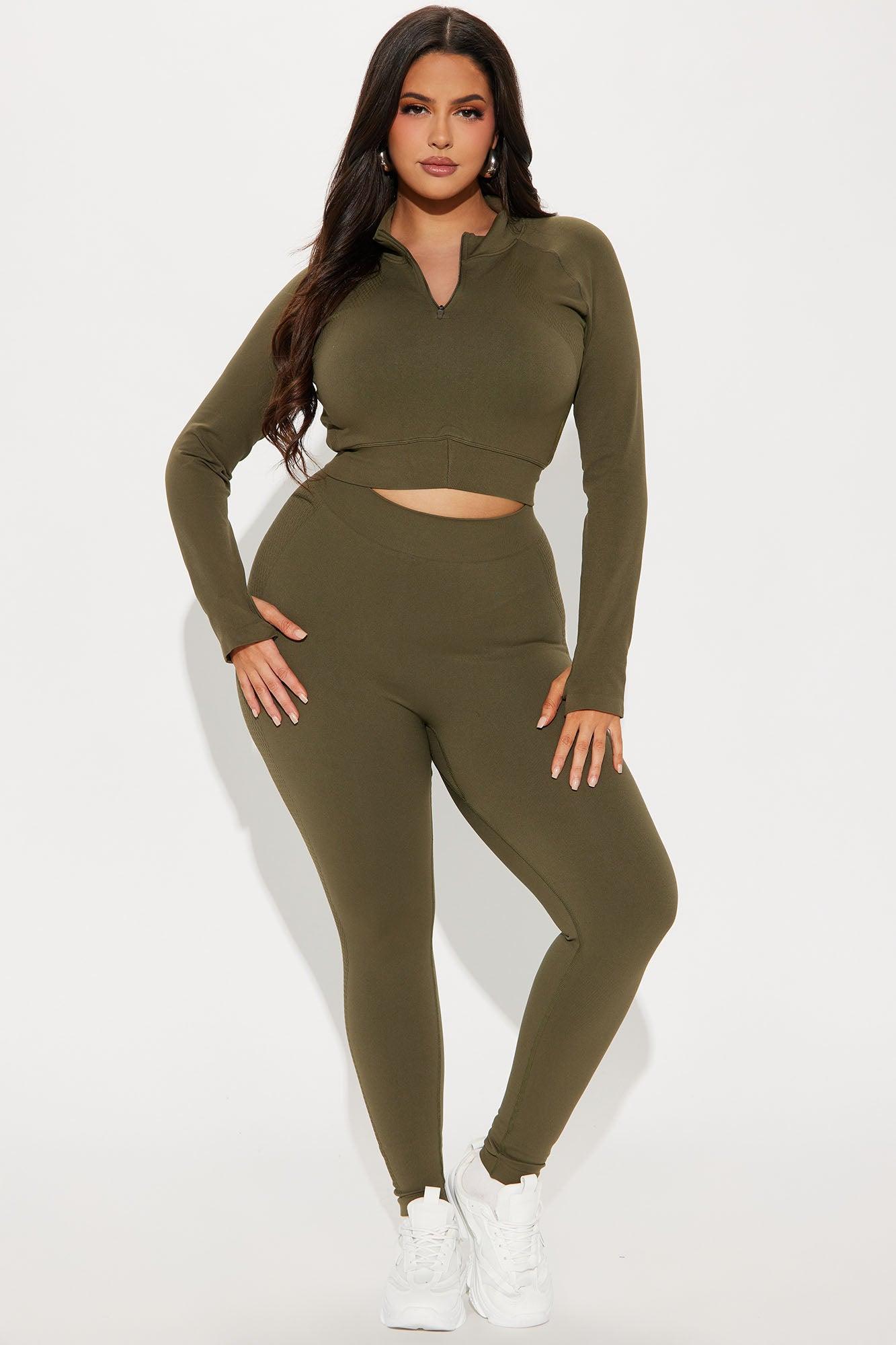 Cool Breeze Active Top - Olive Product Image