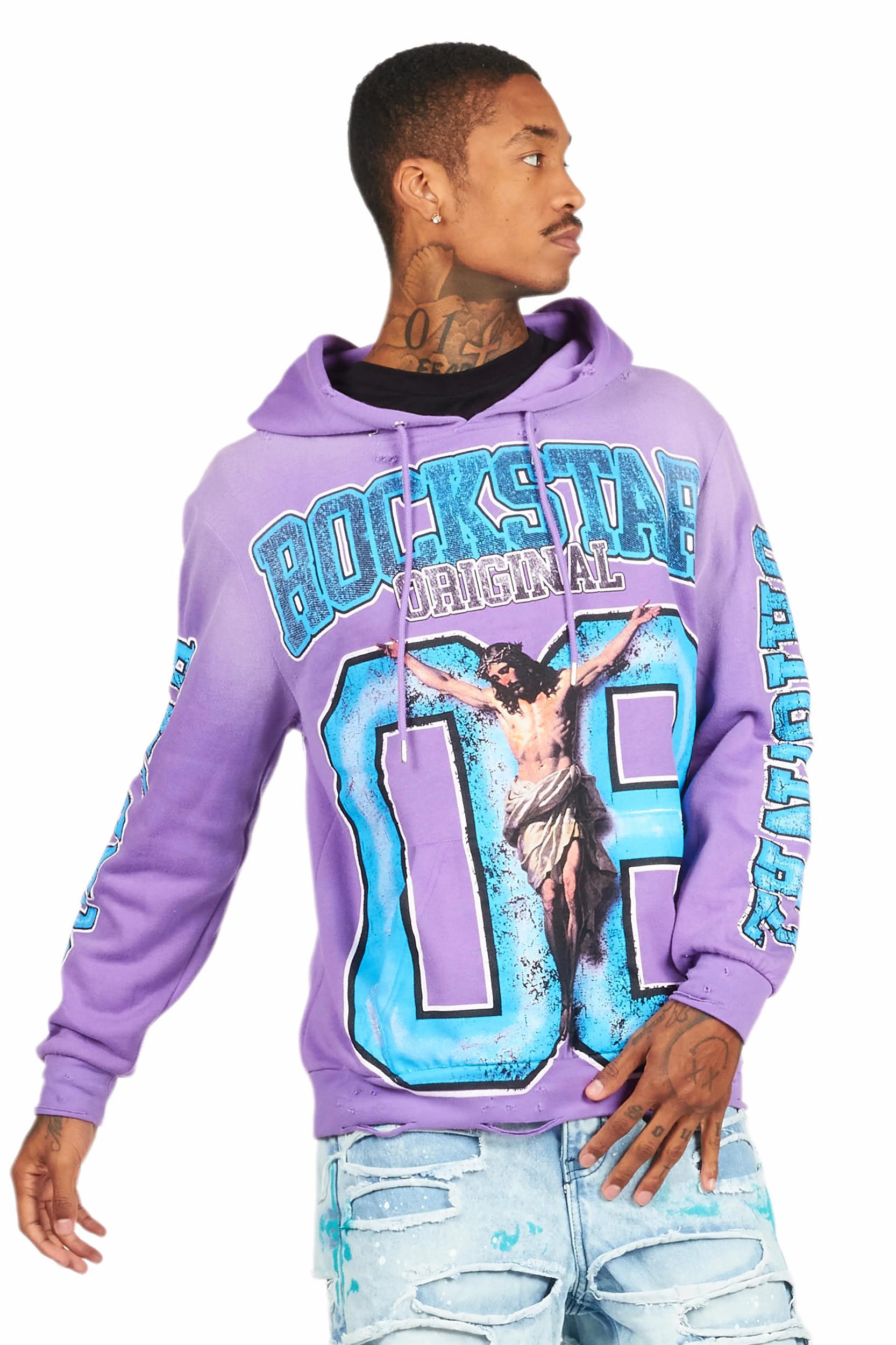 Tariqa Purple Oversized Hoodie Female Product Image