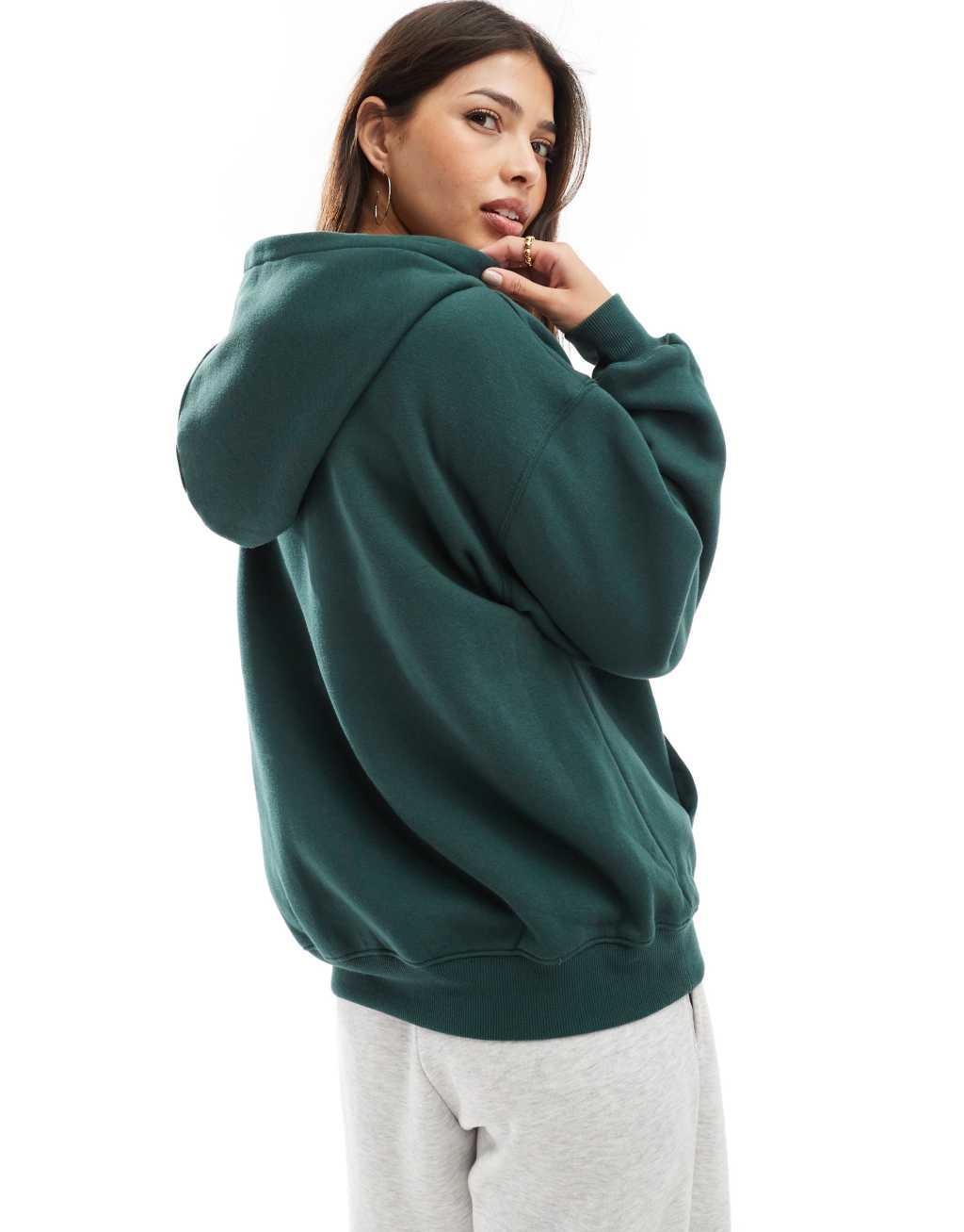 Cotton On classic hoodie in forest green Product Image