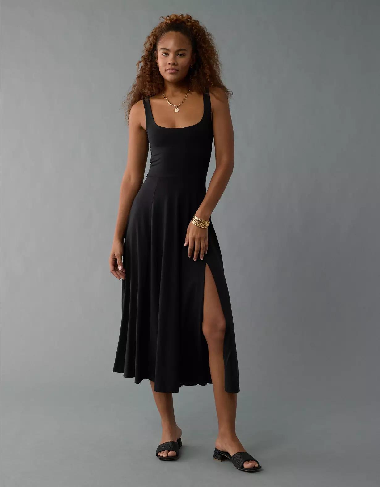 AE Scoop Neck Midi Dress Product Image