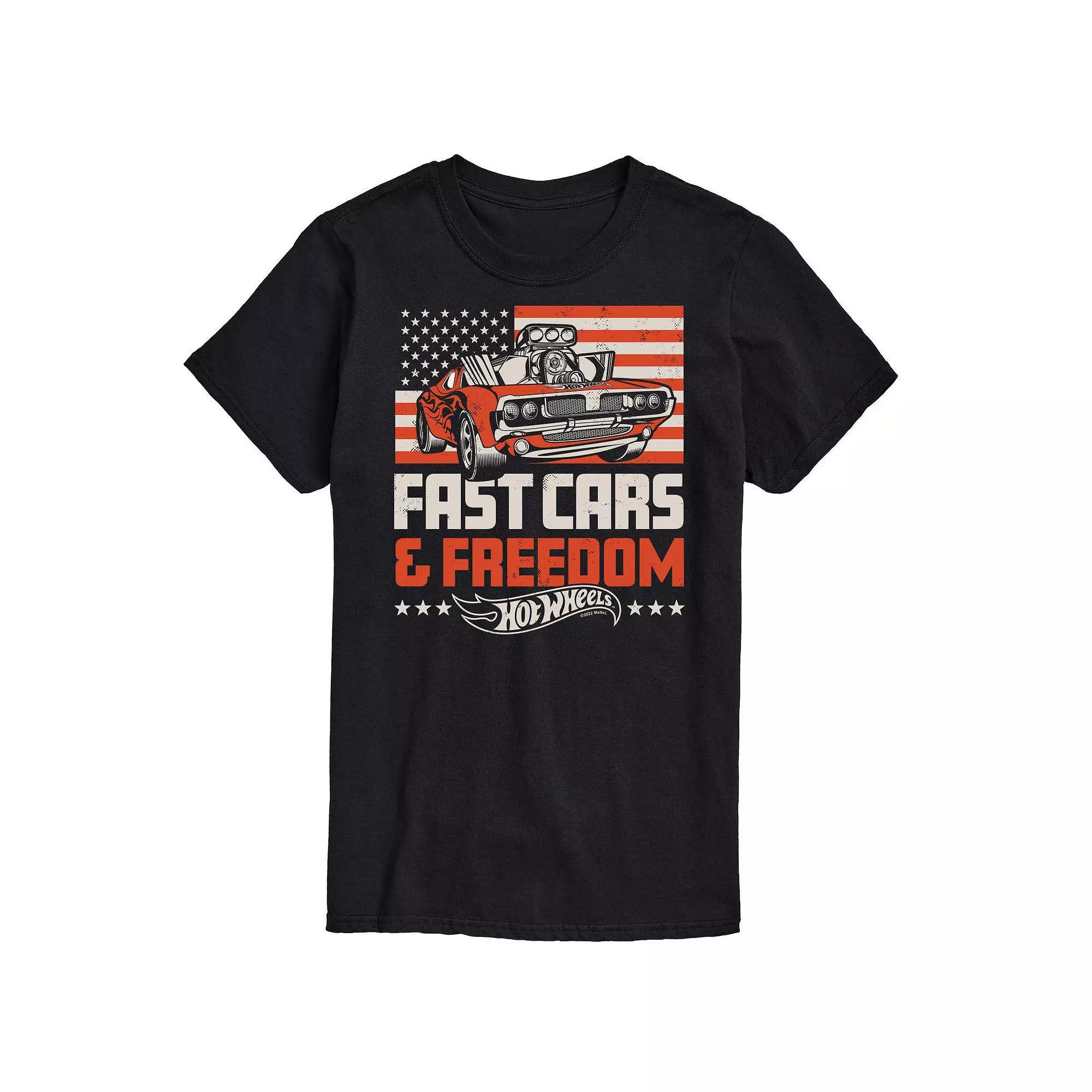 Big & Tall Hot Wheels Fast Cars And Freedom Graphic Tee, Mens Product Image