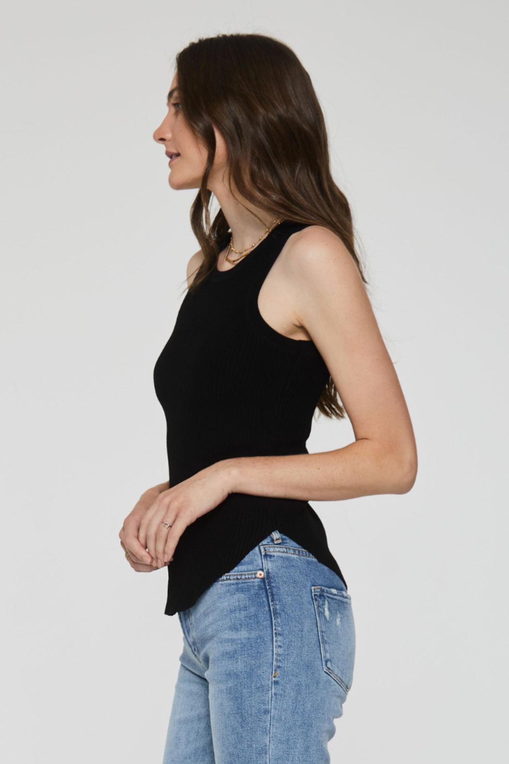 Cora High Neck Ribbed Tank Product Image
