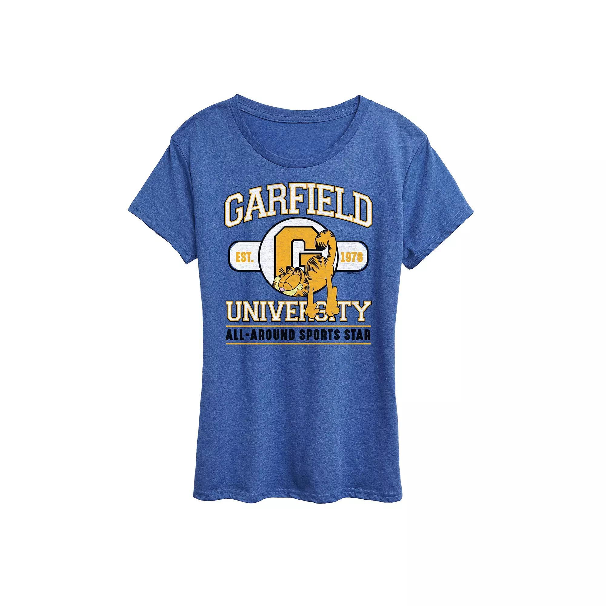 Disneys Donald Duck Womens Fabulous Graphic Tee Grey Royal Blue Product Image