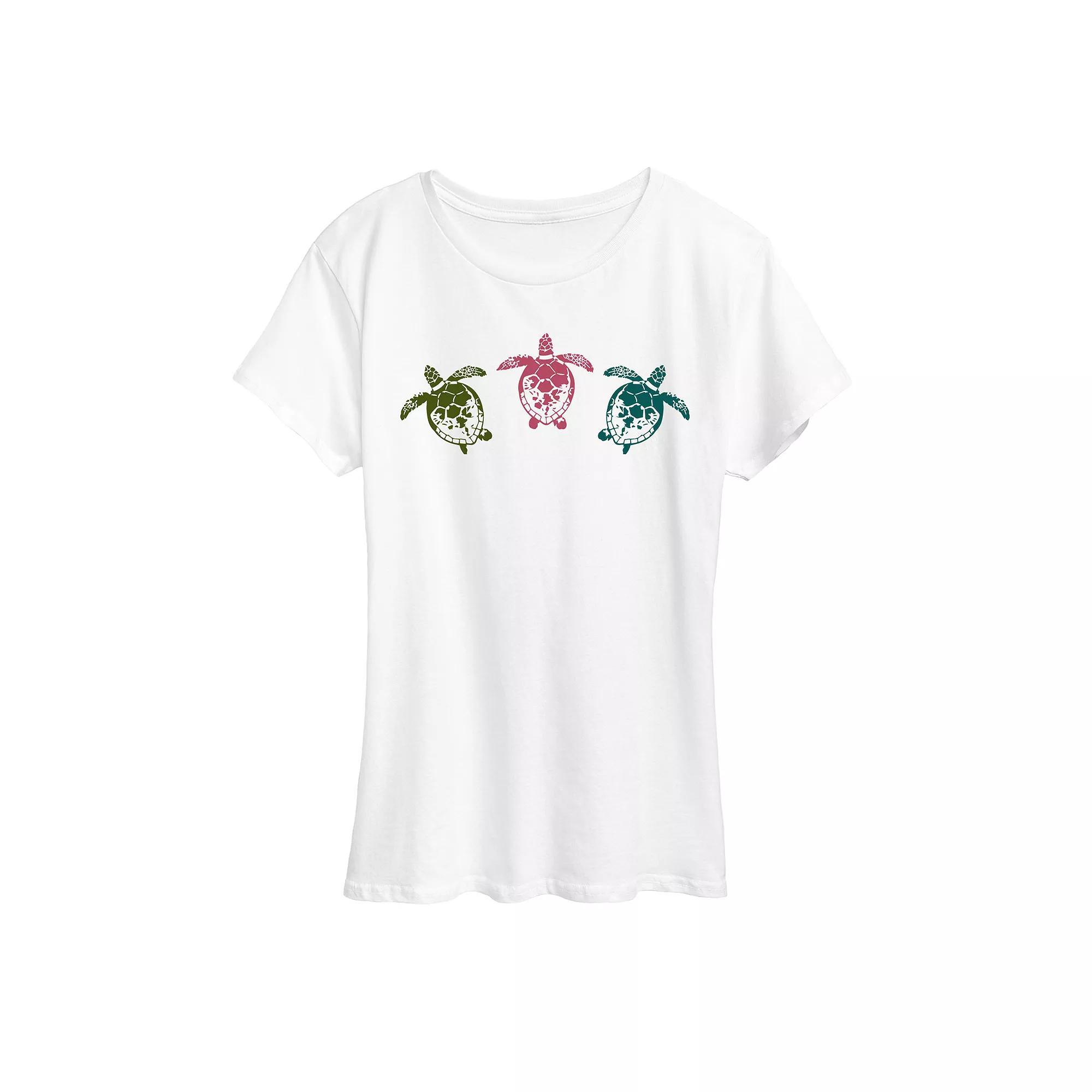 Womens Sea Turtles Graphic Tee Product Image