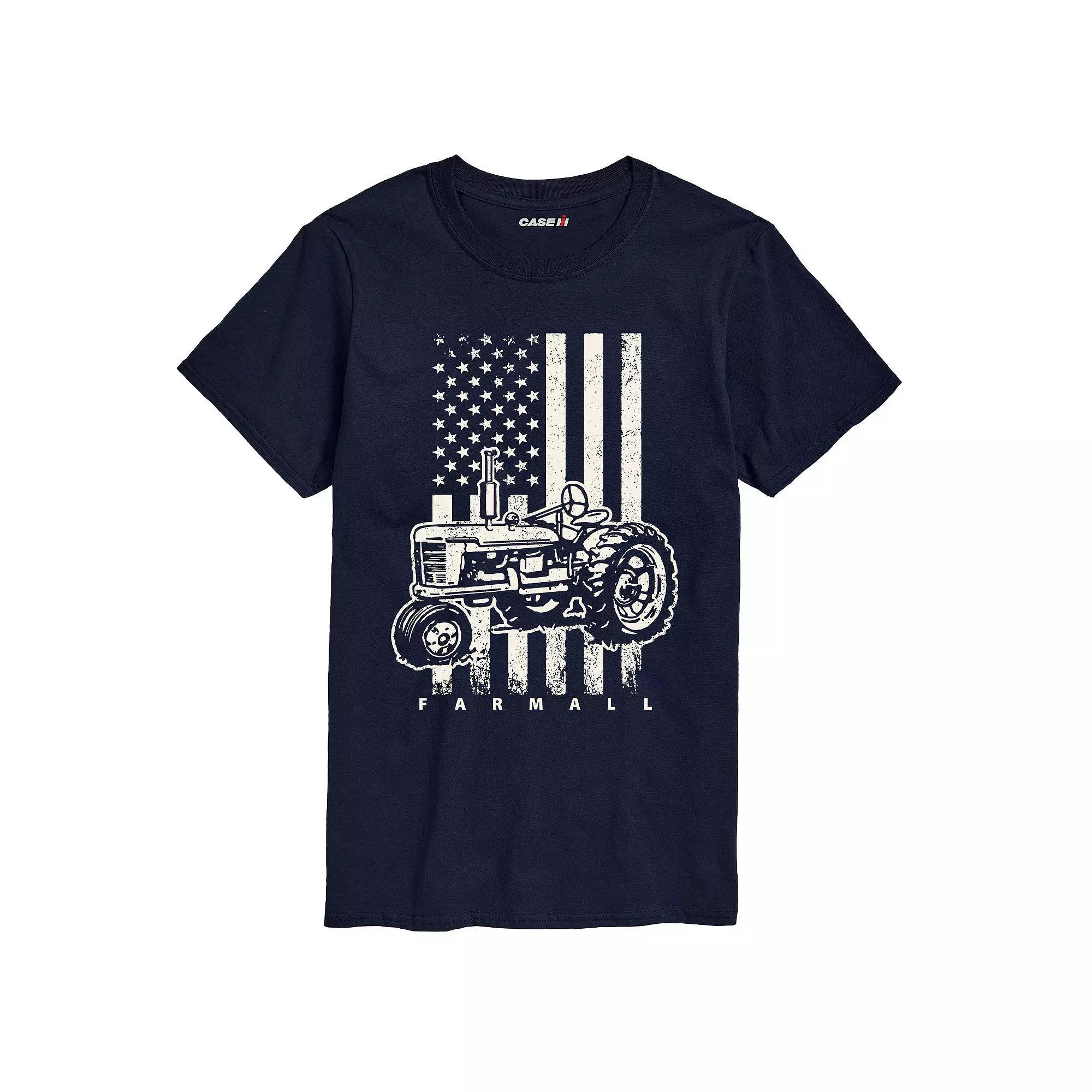 Men's Case IH American Flag Graphic Tee, Size: Small, Blue Product Image