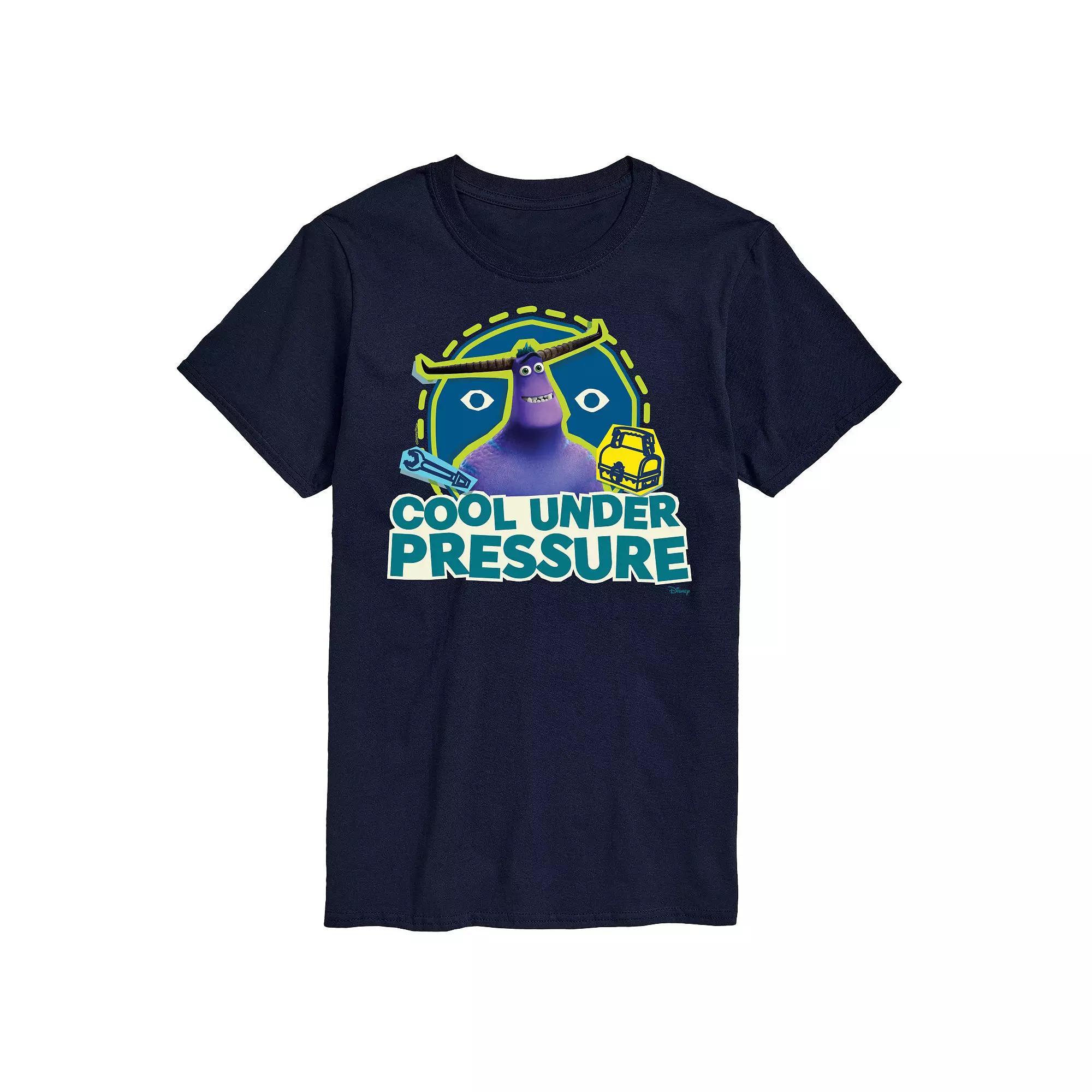Disney / Pixars Monsters At Work Mens At Cool Under Pressure Graphic Tee Blue Product Image