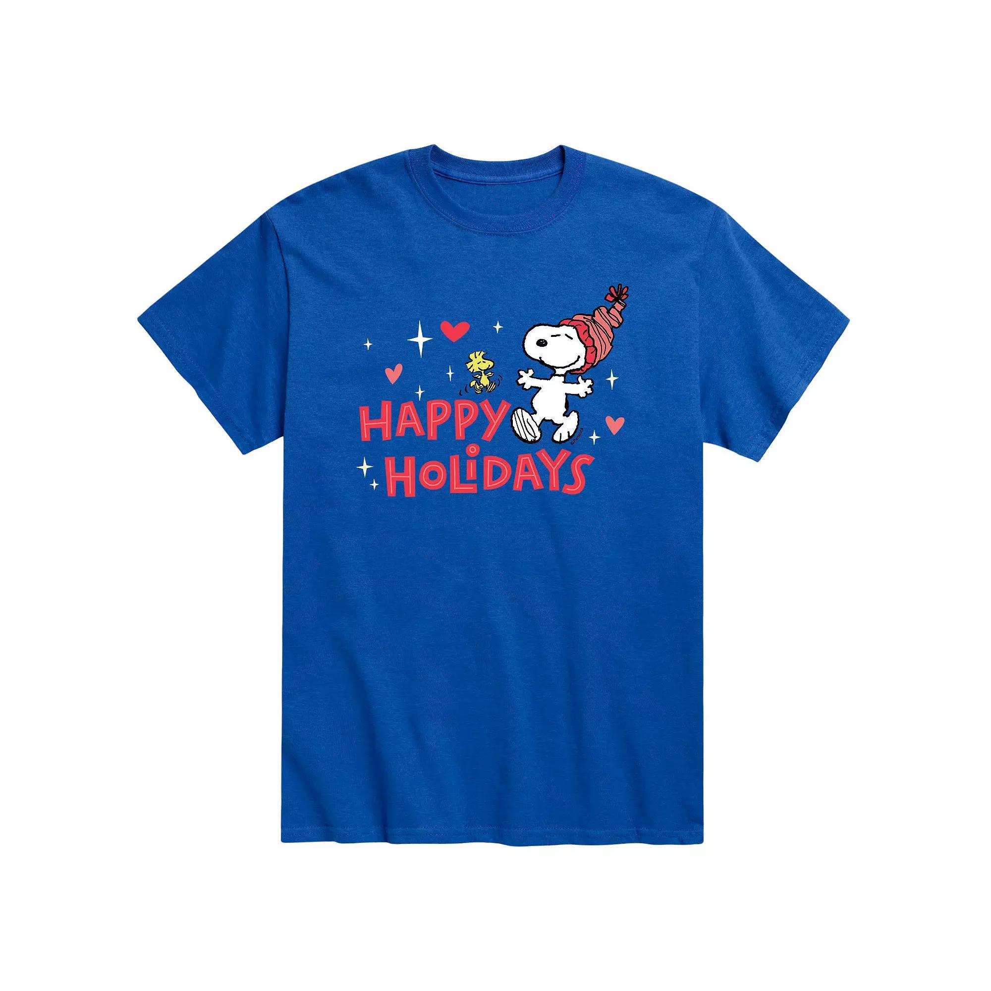 Mens Peanuts Happy Holidays Tee Product Image