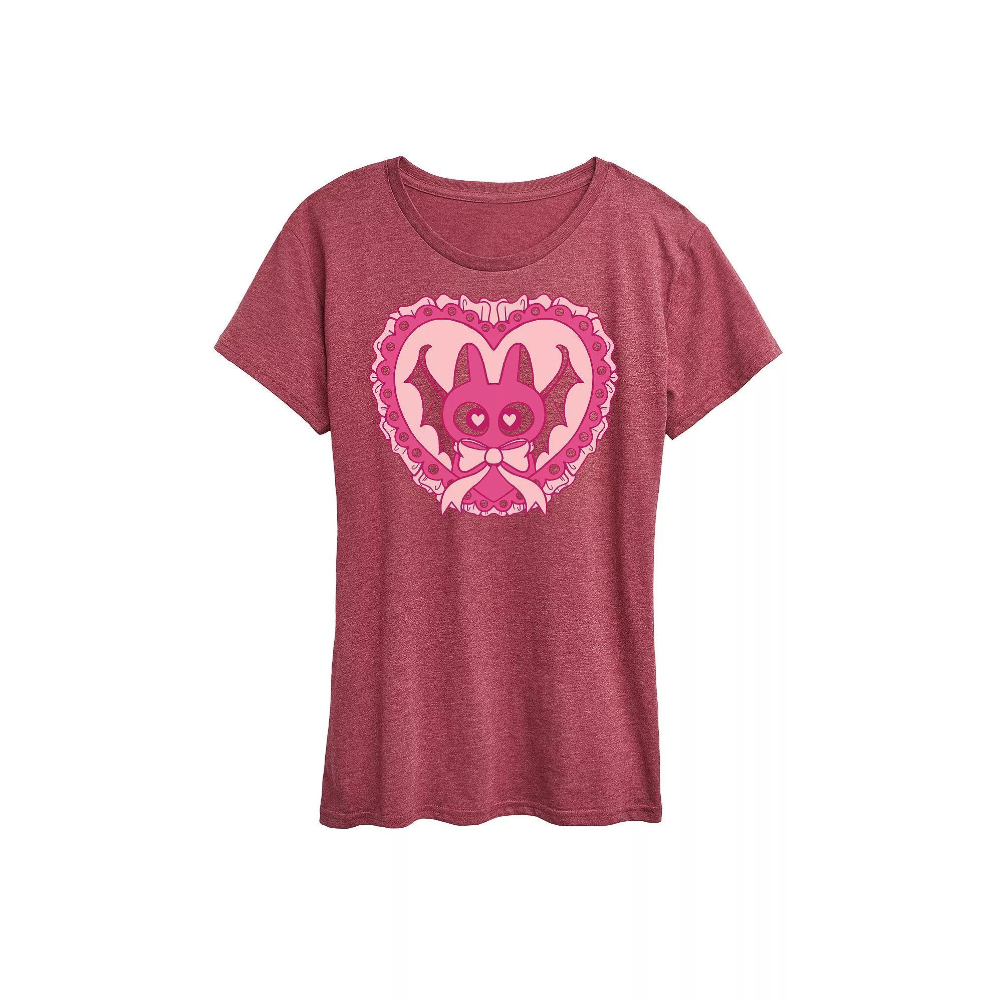 Womens Bat Cat Coquette Graphic Tee Blue Product Image