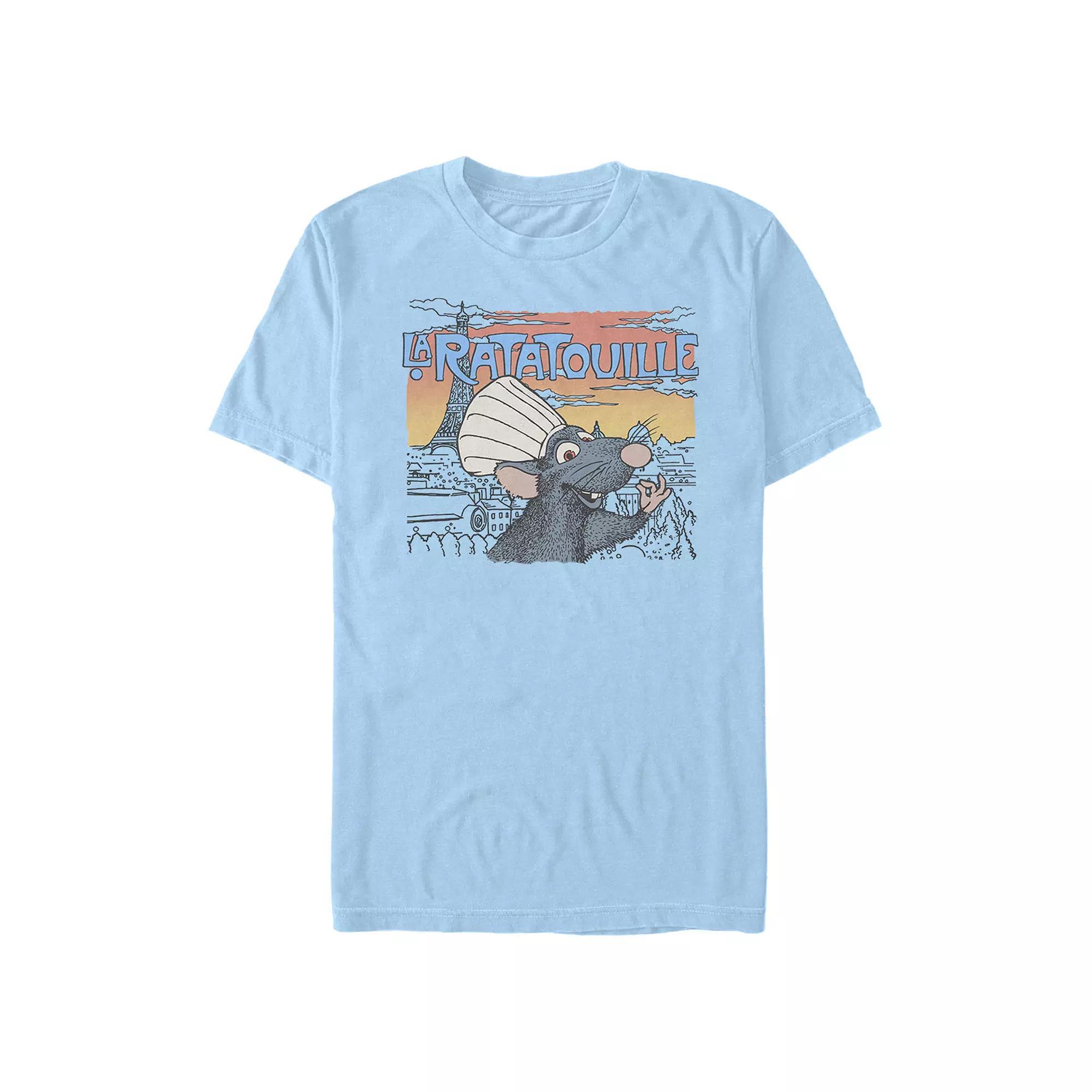 Disney / Pixar's Ratatouille Remy Wearing Chef's Hat Men's Graphic Tee, Size: Medium, Natural Product Image