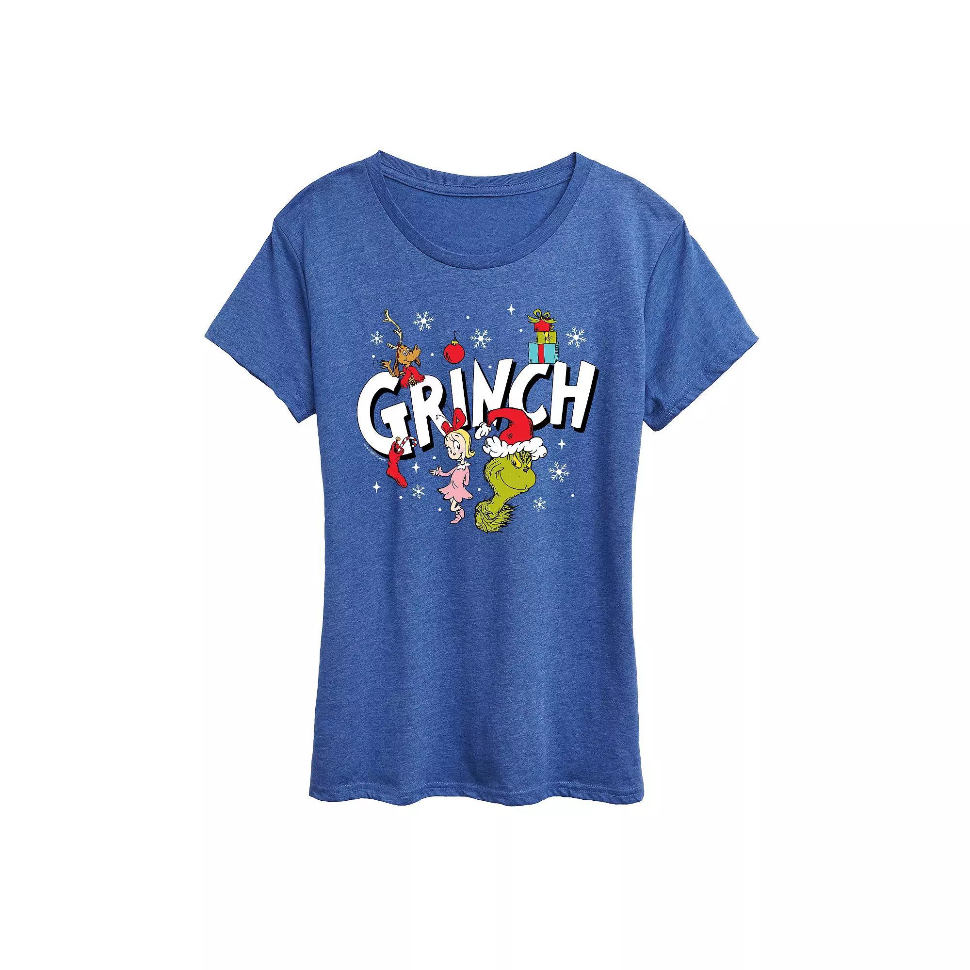 Womens Pet Dogs Drink Coffee Bake Graphic Tee Grey Green Product Image