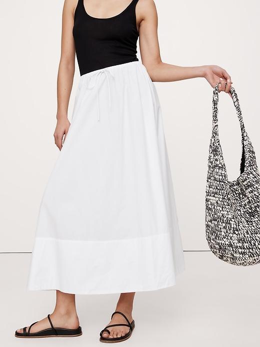 Cotton Poplin Maxi Skirt Product Image