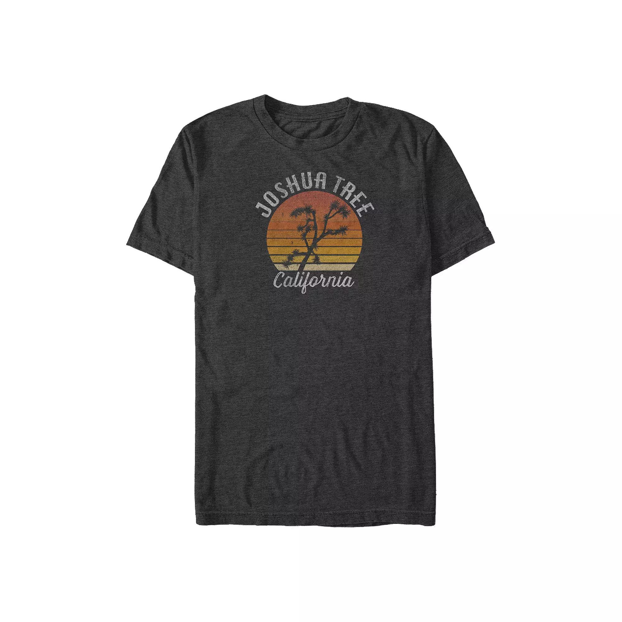 Big & Tall Joshua Tree California Sunset Stamp Graphic Tee, Men's, Size: 3XL, Grey Heather Product Image
