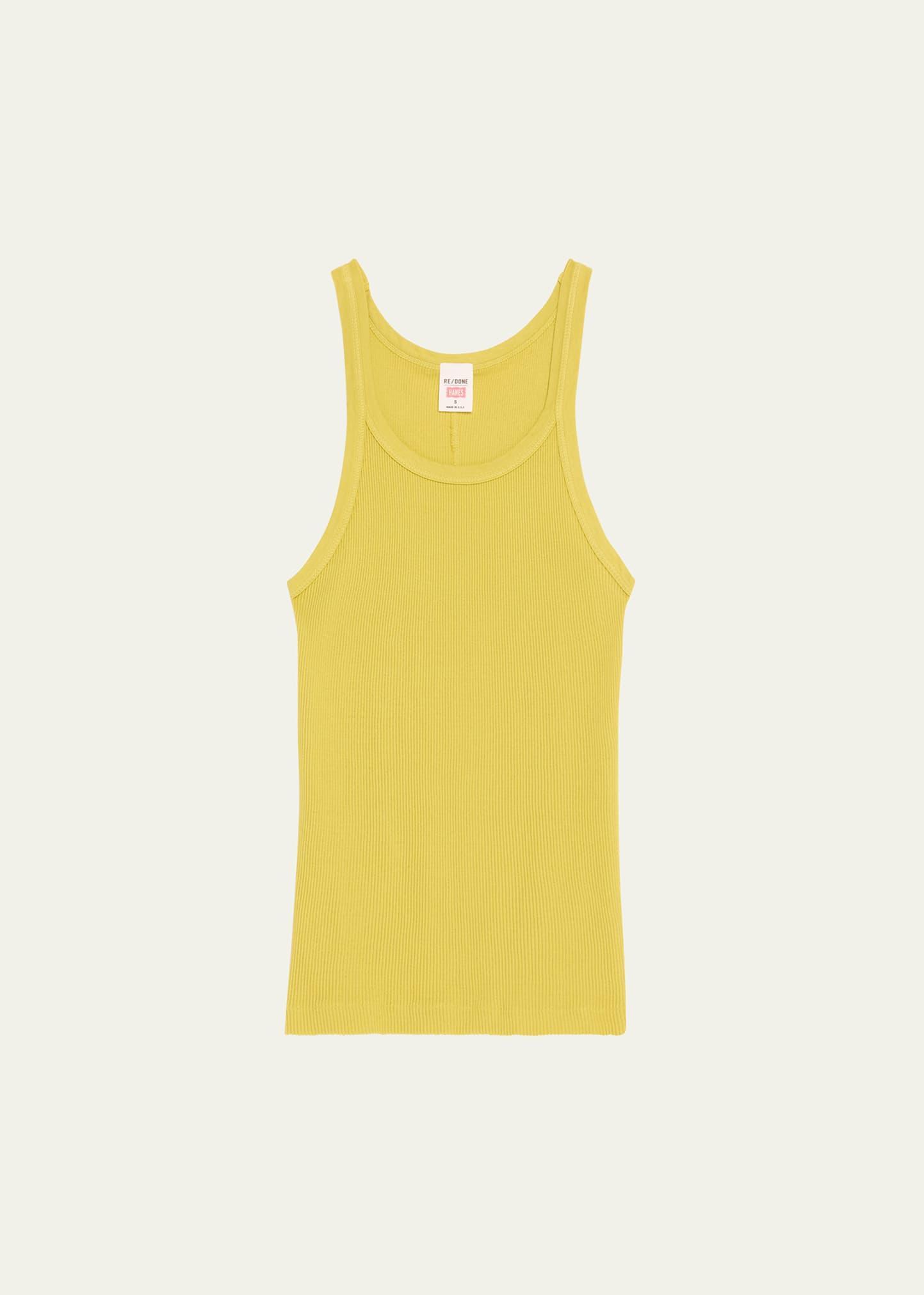 Re/Done Ribbed Cotton Tank Top Product Image