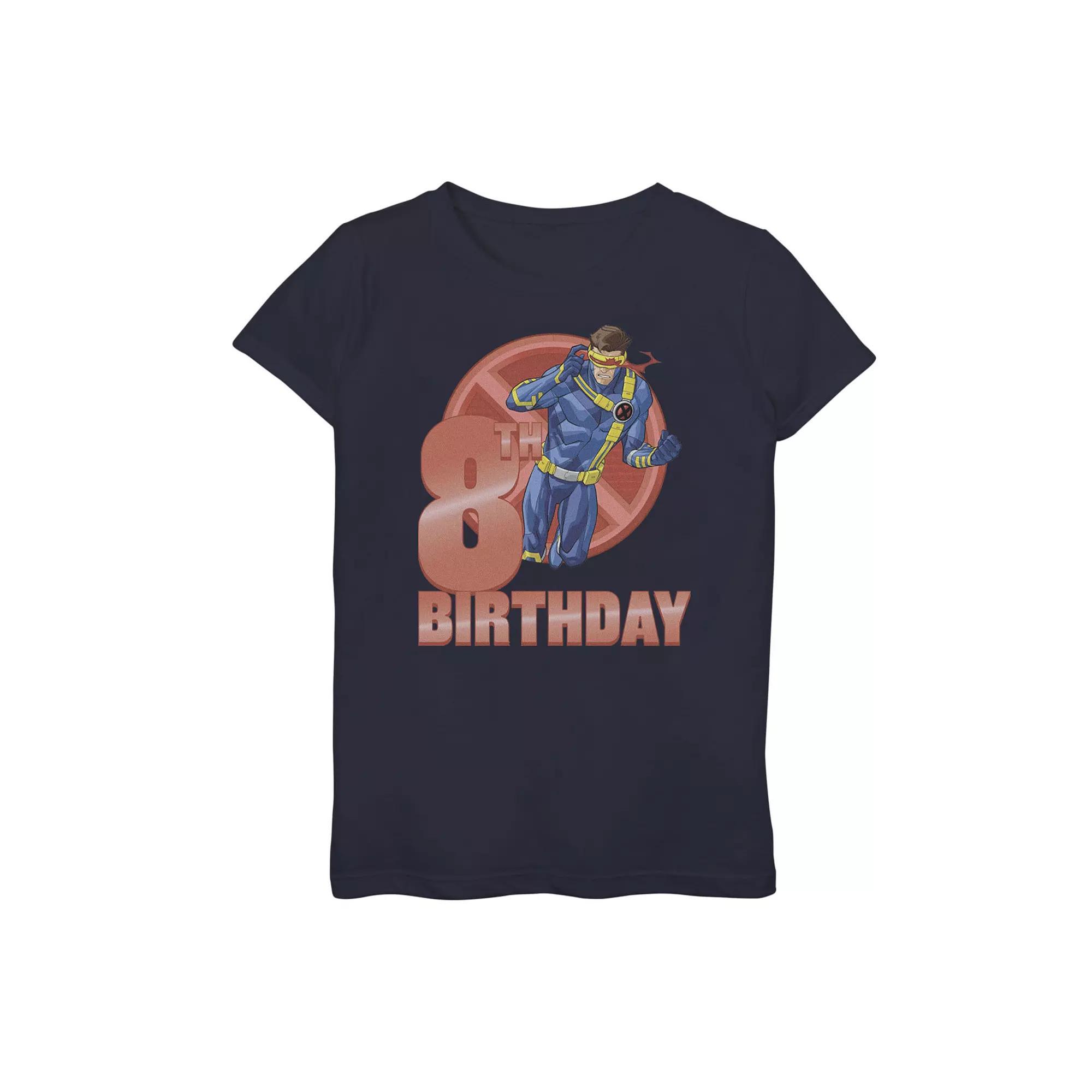 Girls 7-16 Marvel X-Men Cyclops 8th Birthday Badge Graphic Tee, Girl's, Size: Small, Blue Product Image