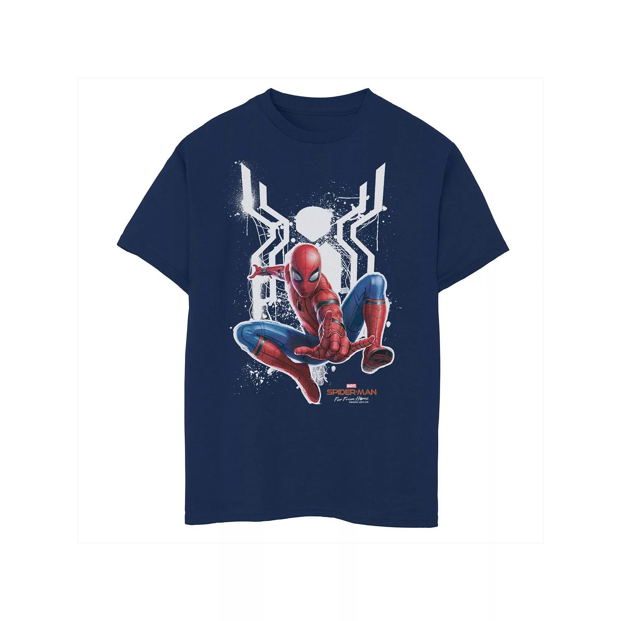 Boys 8-20 Marvel Spider-Man Far From Home Painted Logo Swing Poster Graphic Tee, Boy's, Size: XS, Blue Product Image