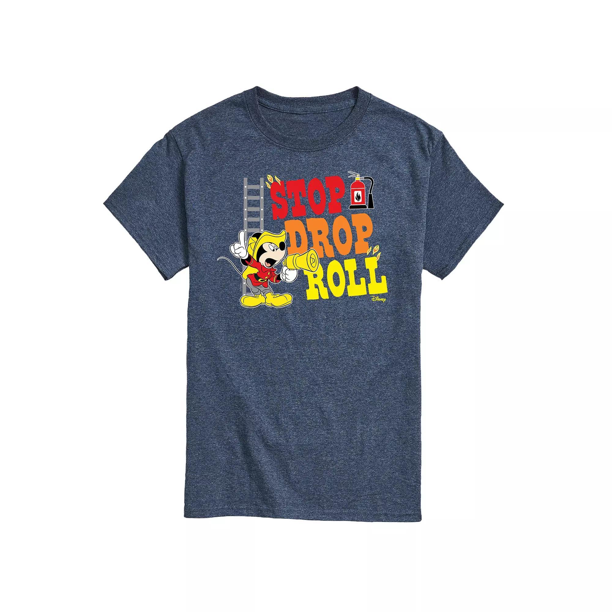 Disneys Mickey Mouse Mens Stop Drop Roll Graphic Tee Product Image