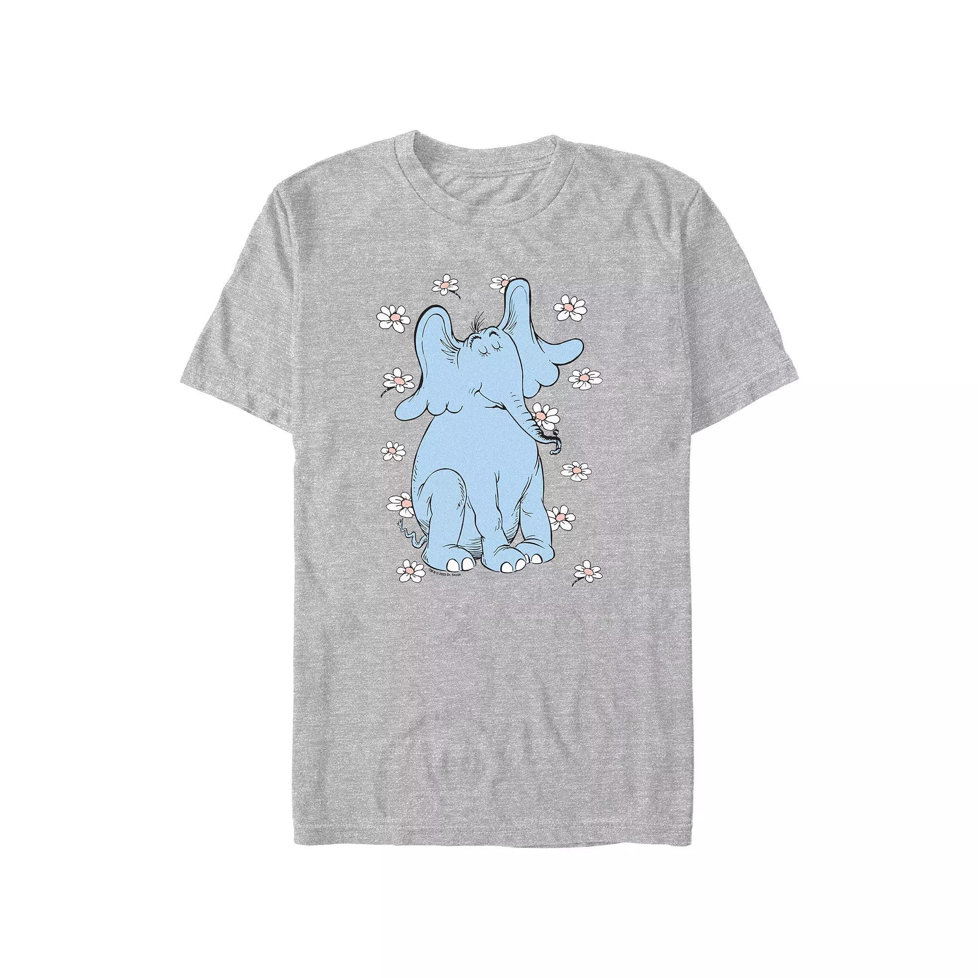 Men's Dr. Seuss Peaceful Horton Graphic Tee, Size: XXL, Athletic Grey Product Image