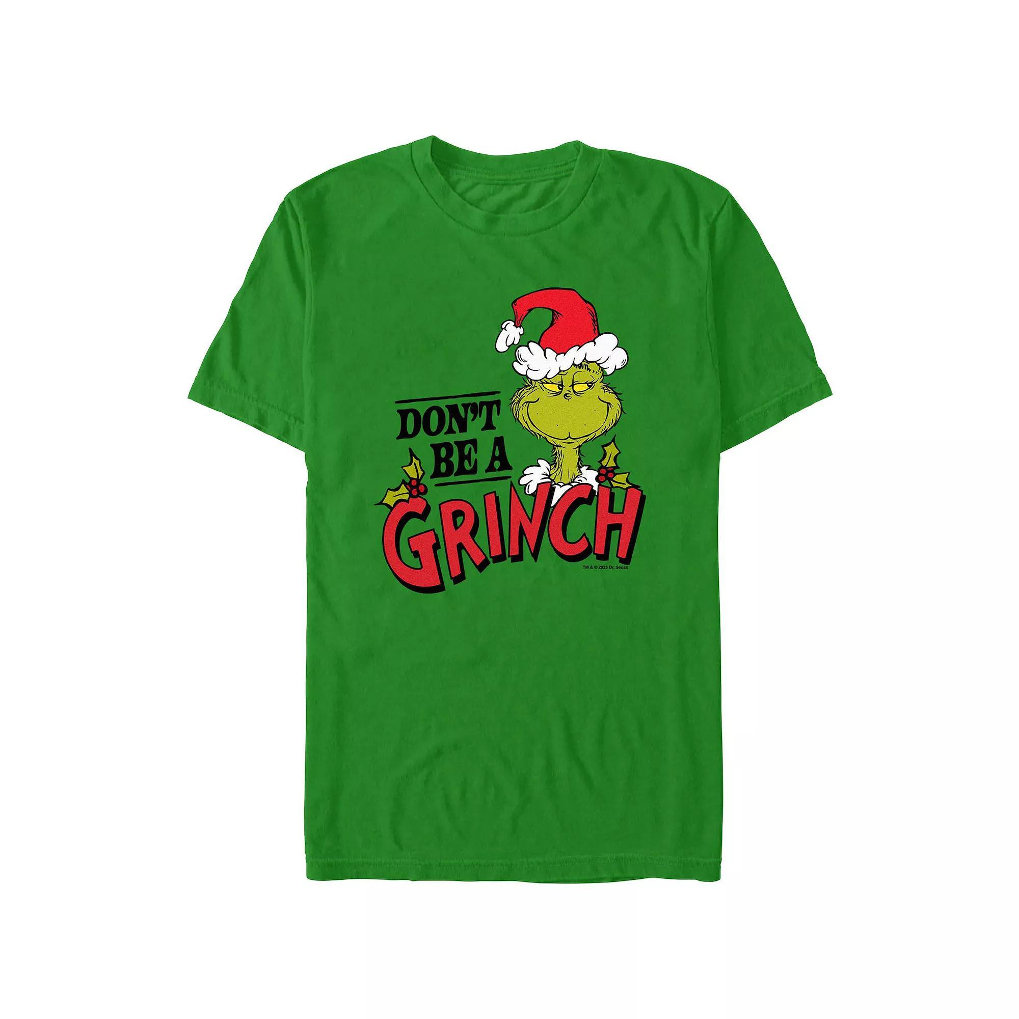 Big & Tall Dr. Seuss Don't Be A Grinch Graphic Tee, Men's, Size: 3XL, Athletic Grey Product Image