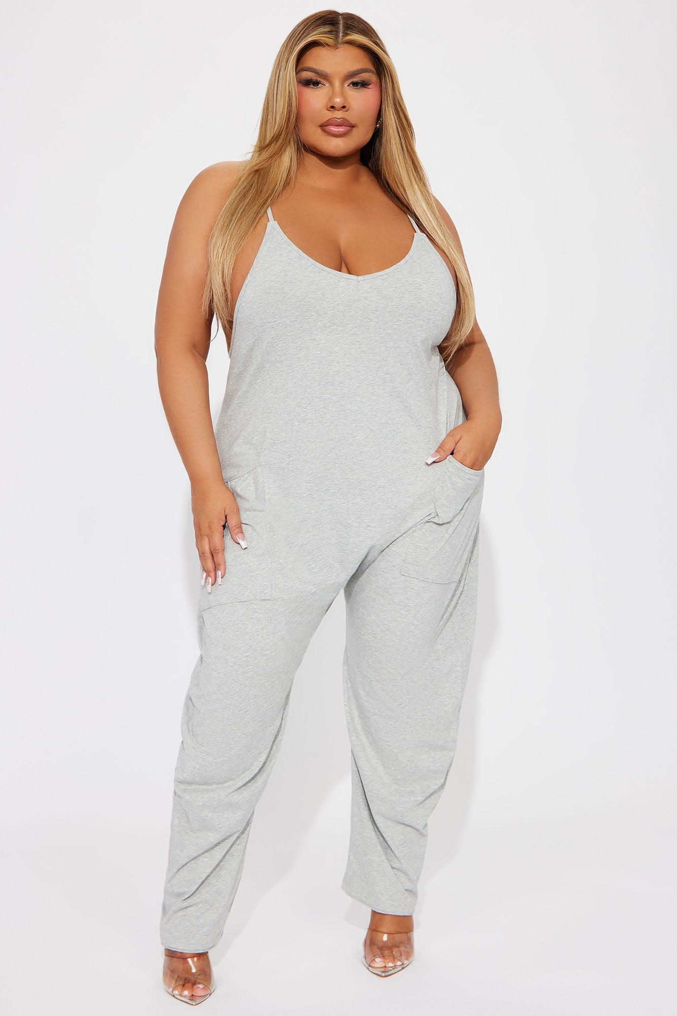 Get You Off My Mind Jumpsuit - Heather Grey Product Image