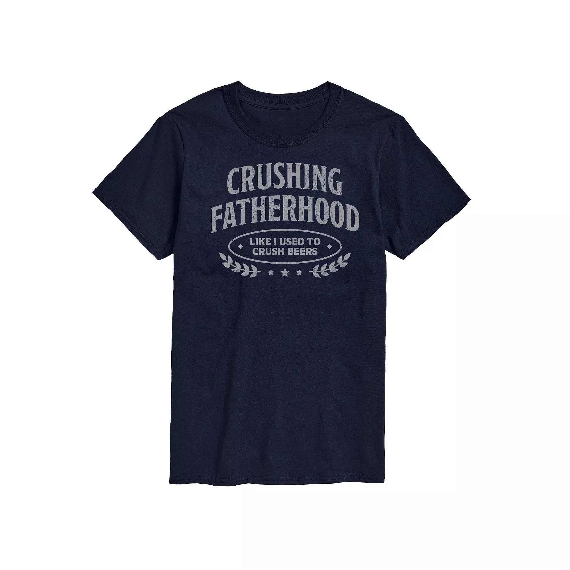 Mens Crushing Fatherhood Graphic Tee Heather Grey Product Image