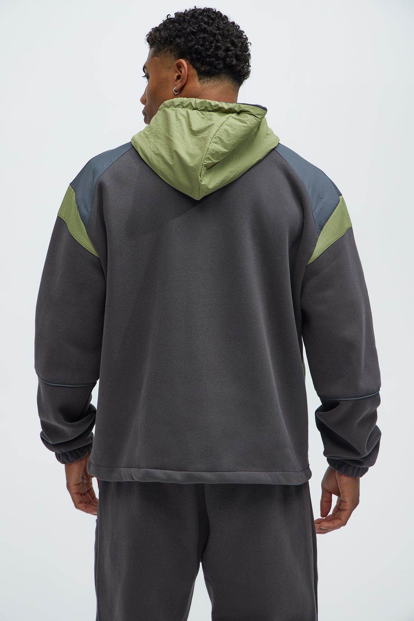 Drill Zip Up Hoodie - Brown Product Image