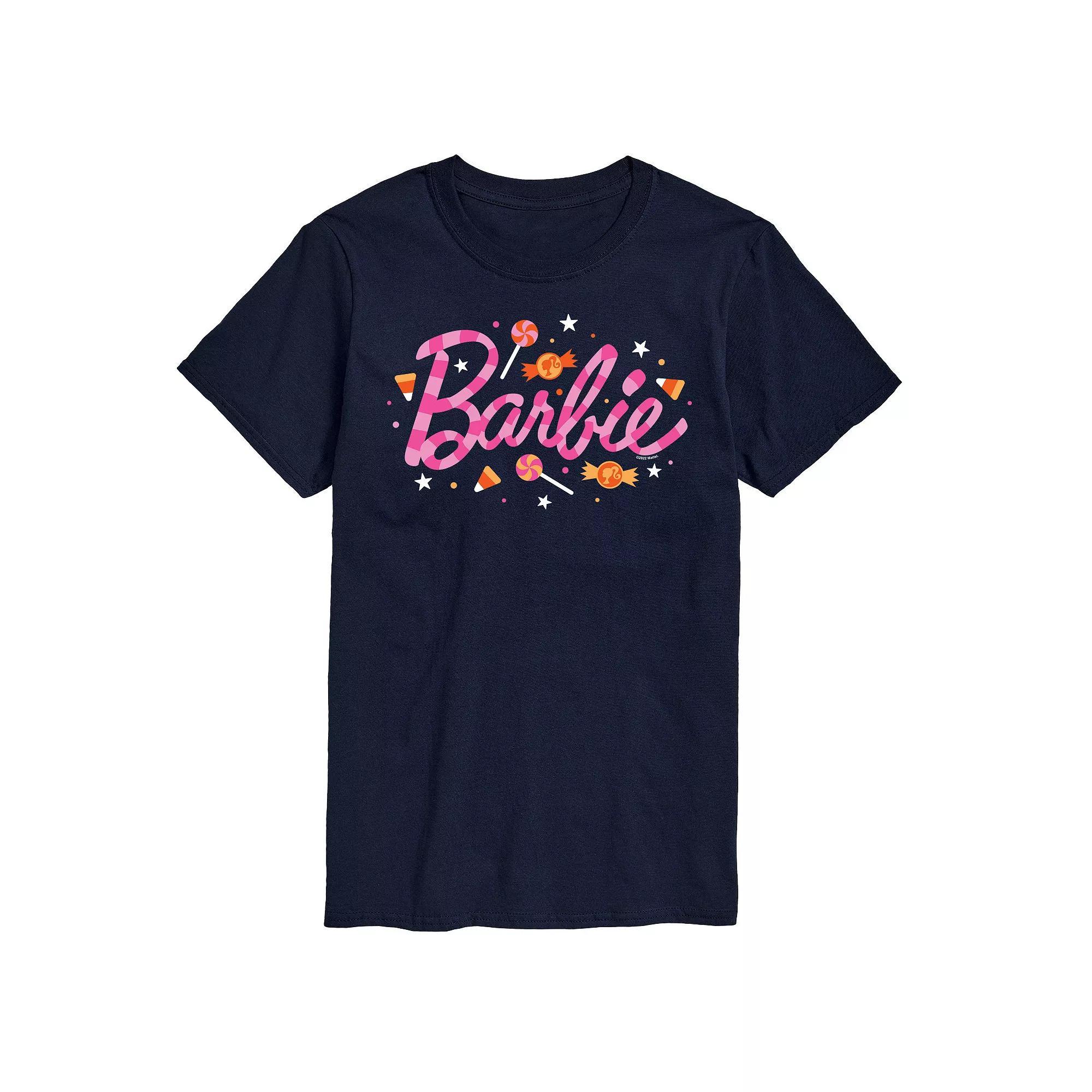Mens Barbie Halloween Candy Logo Graphic Tee Blue Product Image