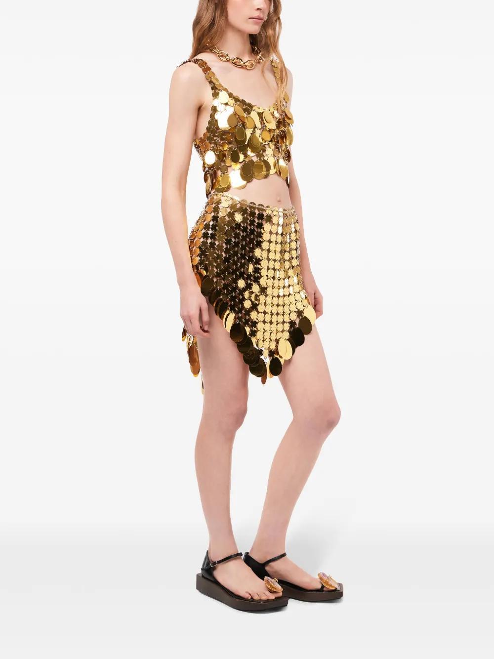 Gold Sparkle Assembly mini skirt Product Image