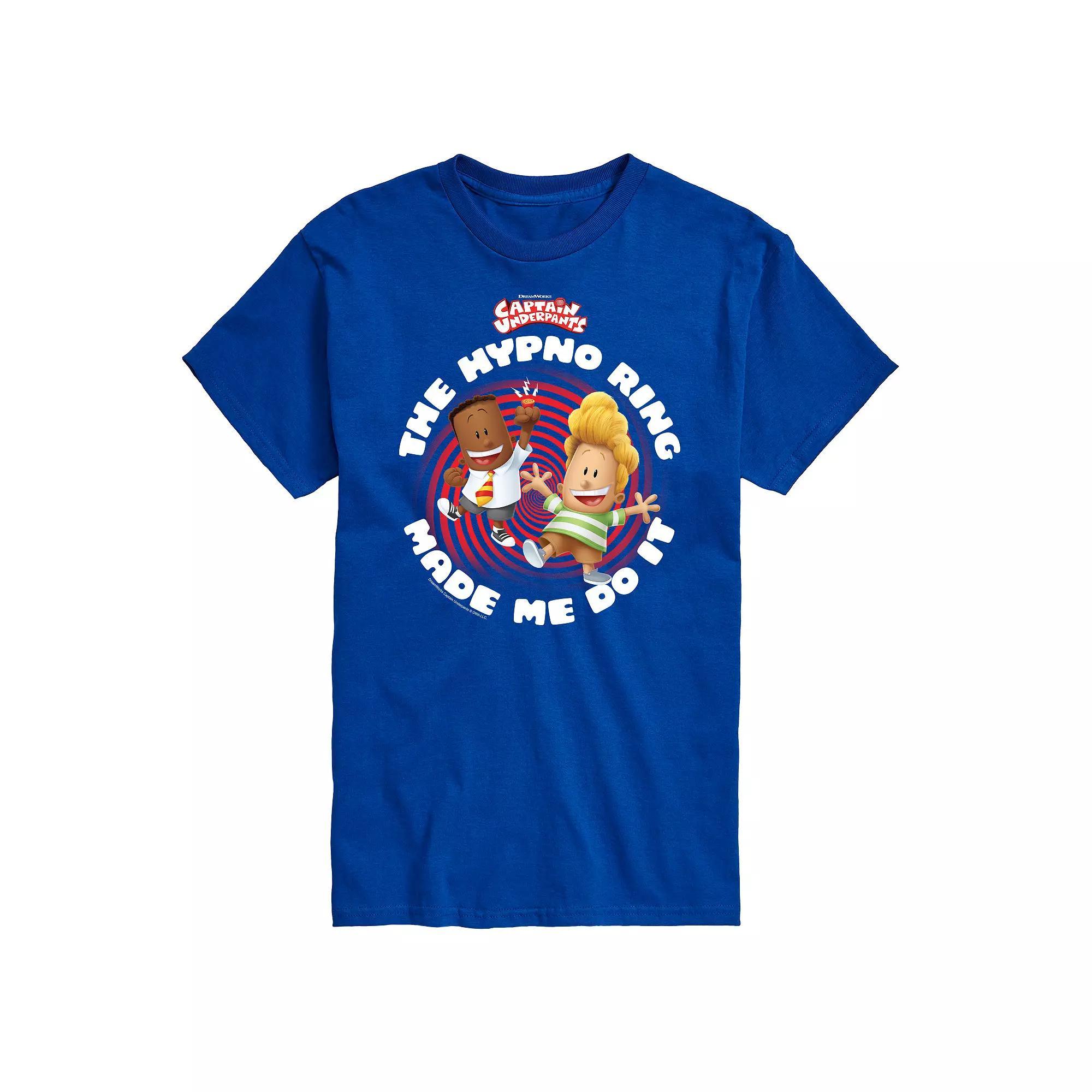 Mens Captain Underpants Hypno Ring Graphic Tee Product Image