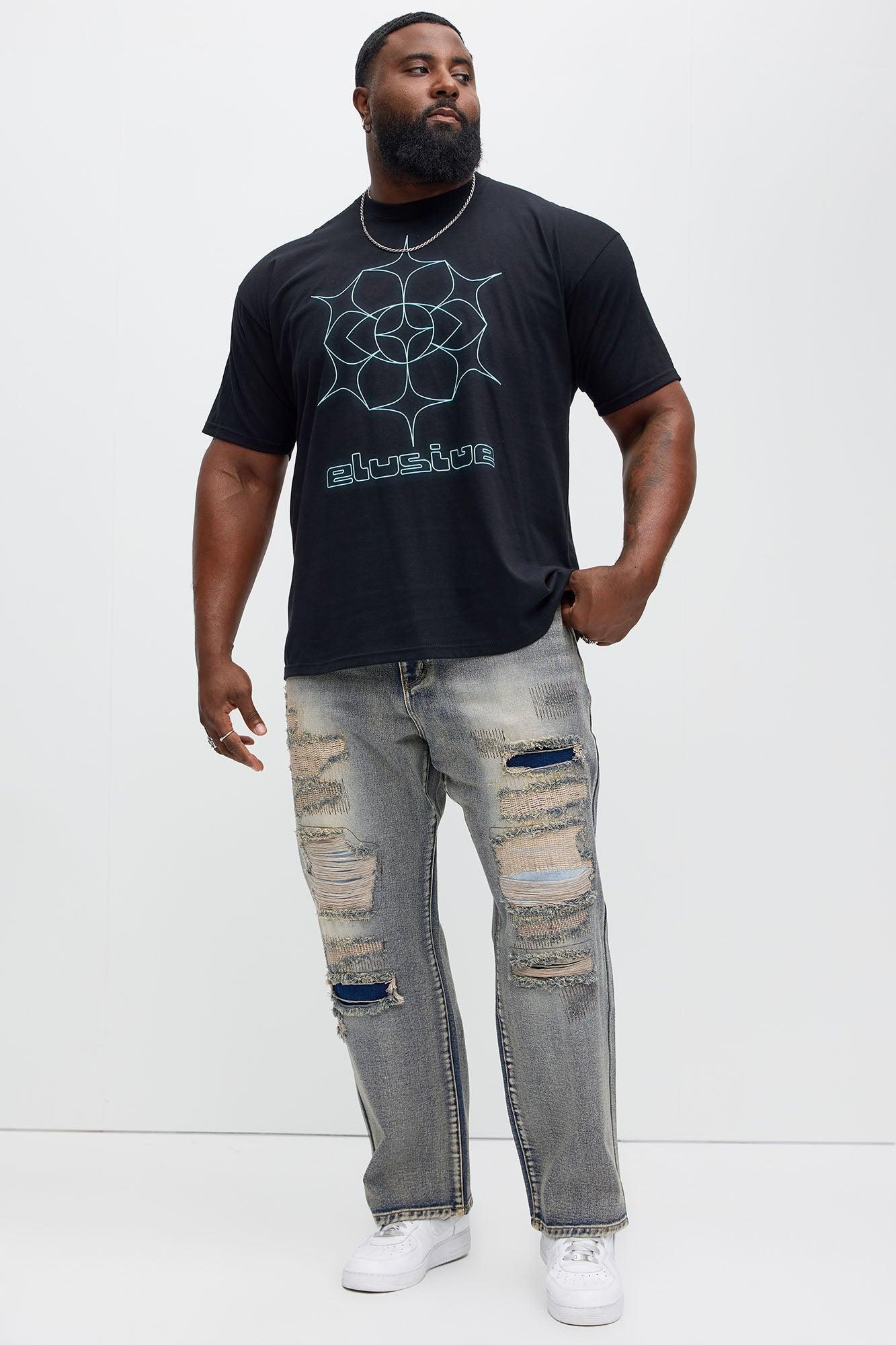 Come Adjust Stitched Straight Jeans - Vintage Blue Wash Product Image