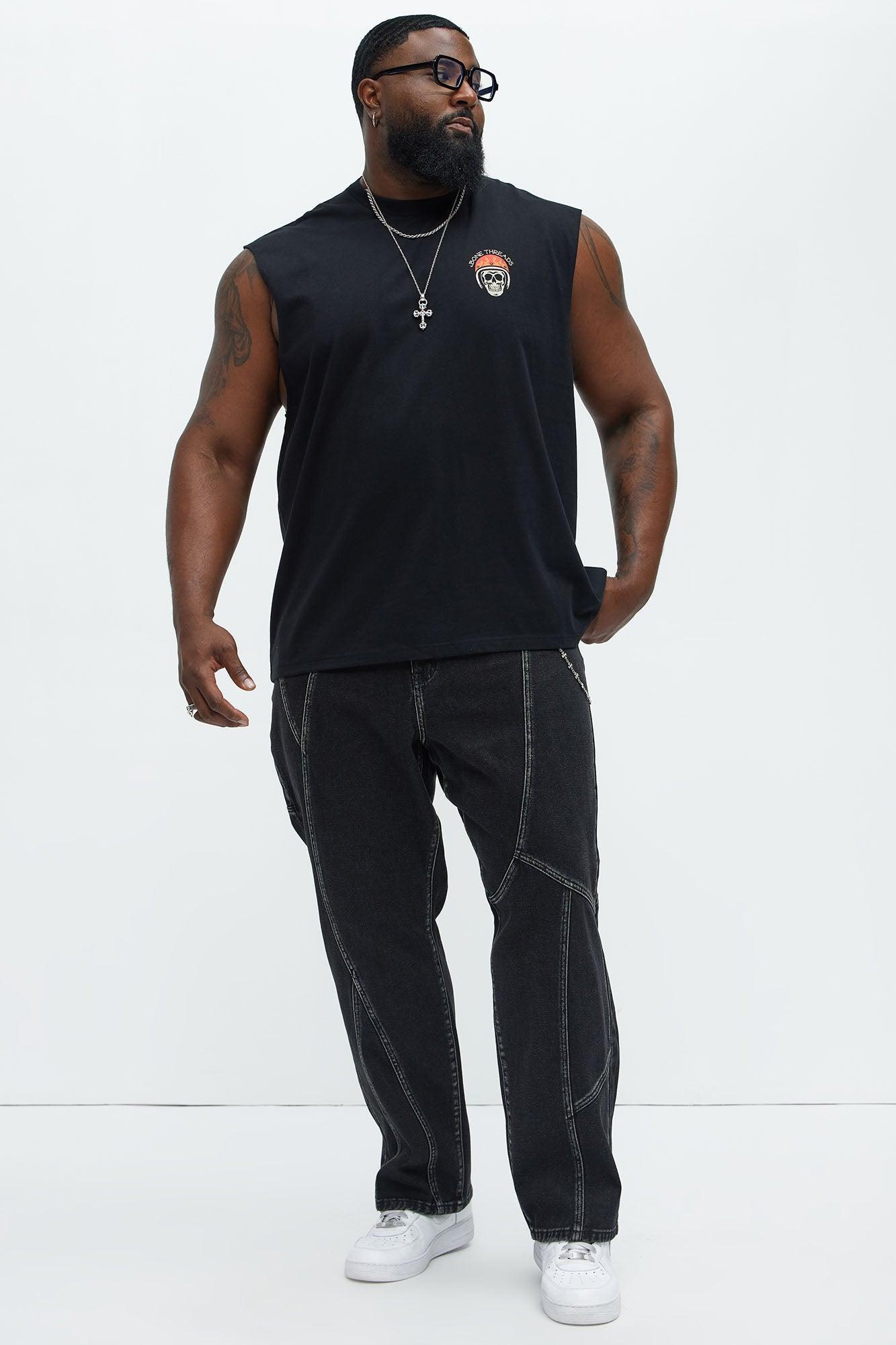 Devon Straight Jeans - Black Wash Product Image