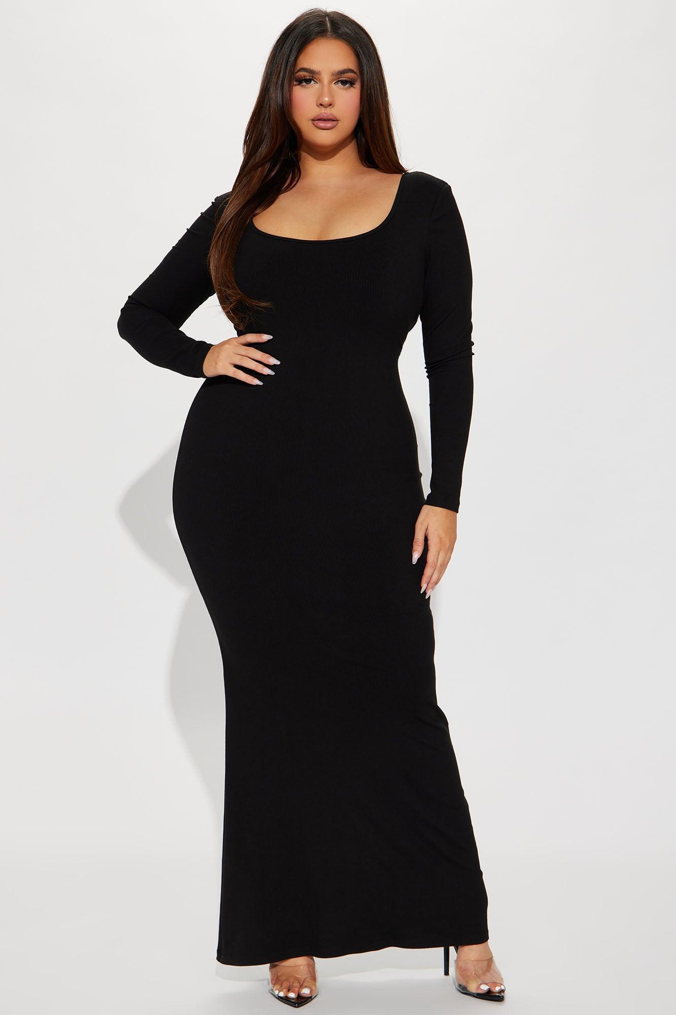 Ariana Shapewear Maxi Dress - Black Product Image