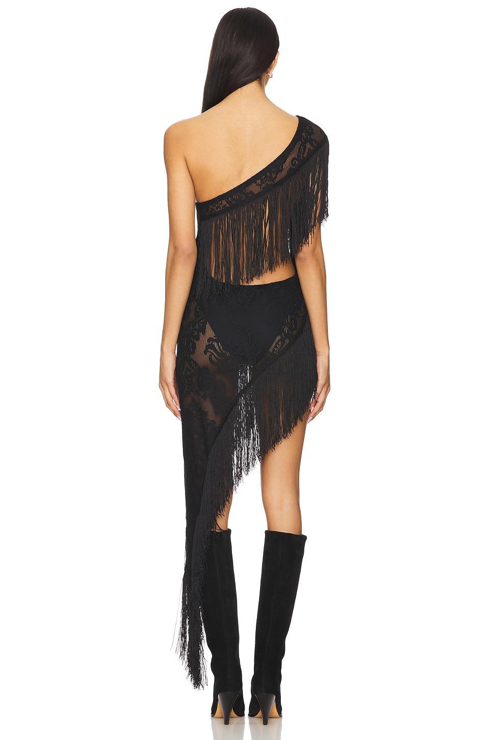 Poncho Dress With Tassels Jaded London Product Image