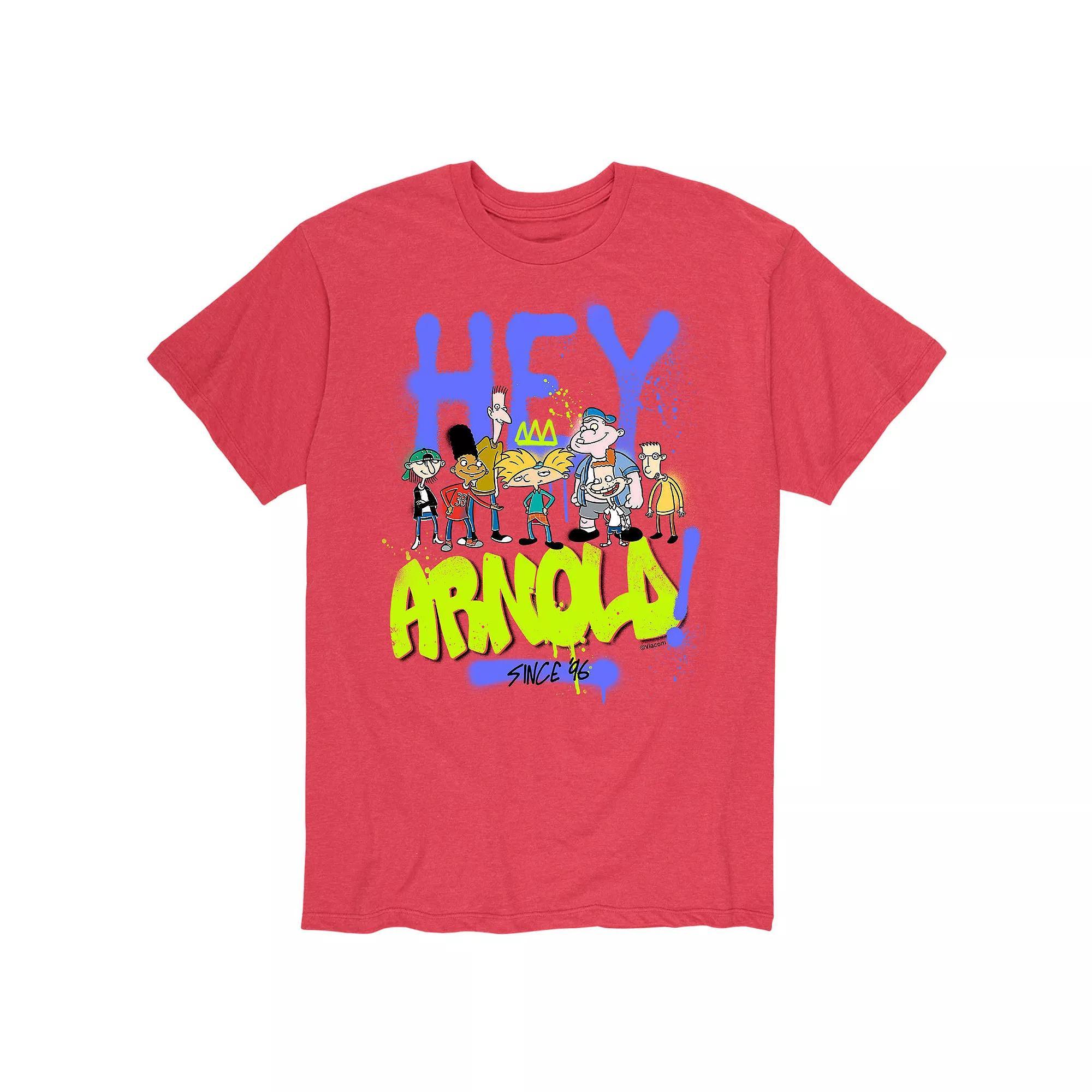 Mens Hey Arnold! Purple Spray Paint Tee Product Image