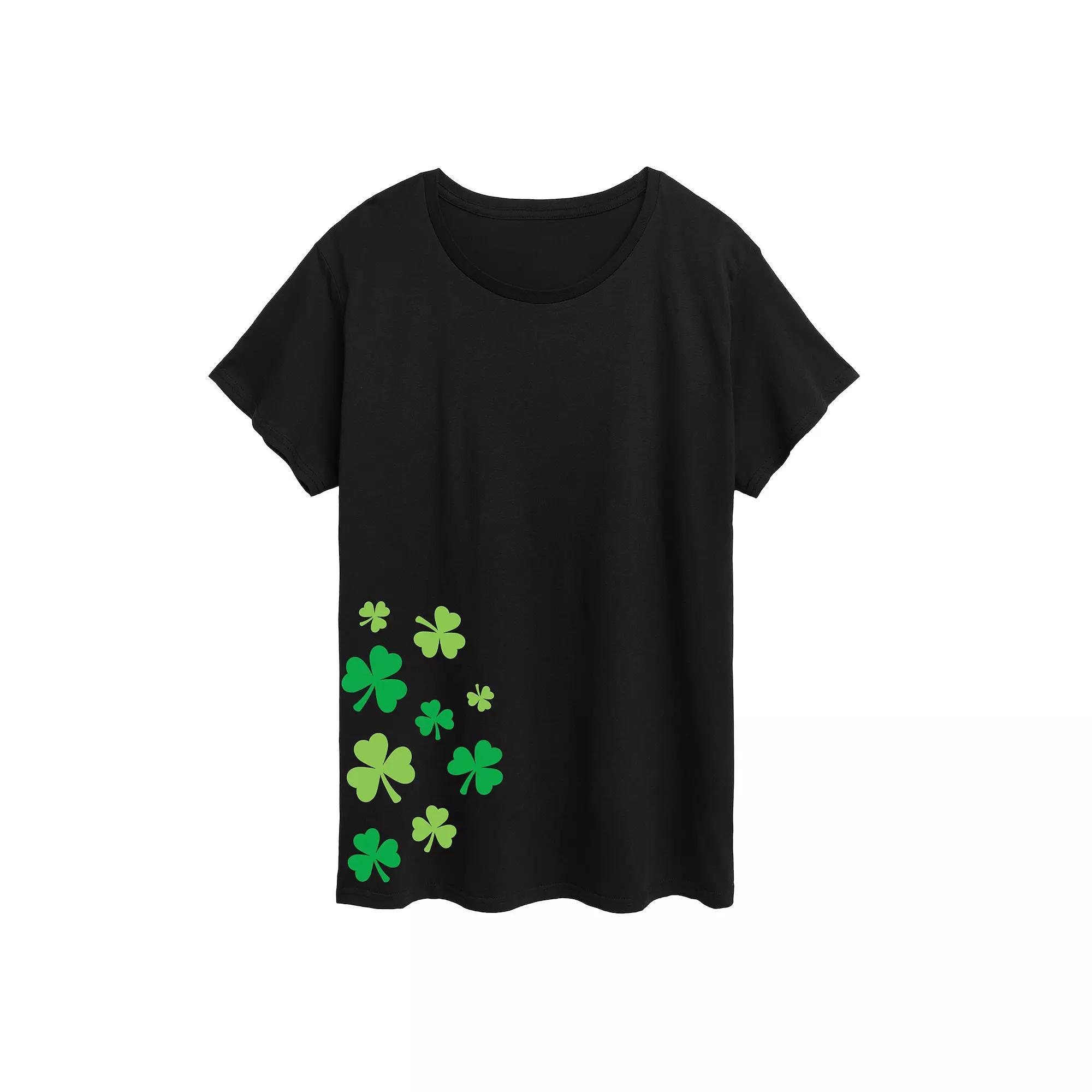 Plus Shamrock Graphic Tee, Womens Product Image
