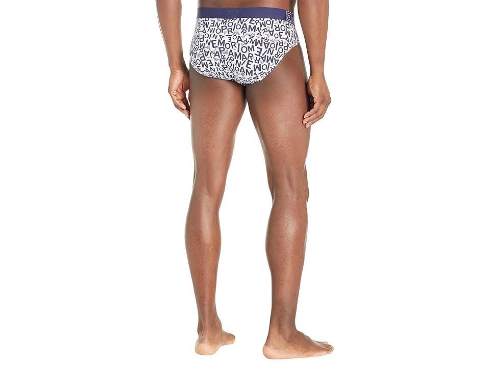 Emporio Armani All Over Logo Bold Brief Eclipse EA) Men's Underwear Product Image