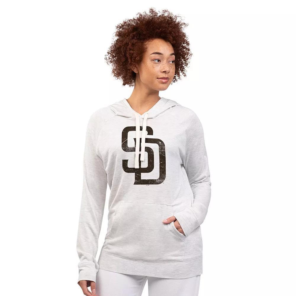 Women's G-III 4Her by Carl Banks Oatmeal San Diego Padres Pregame Pullover Hoodie, Size: XXL, Team Product Image