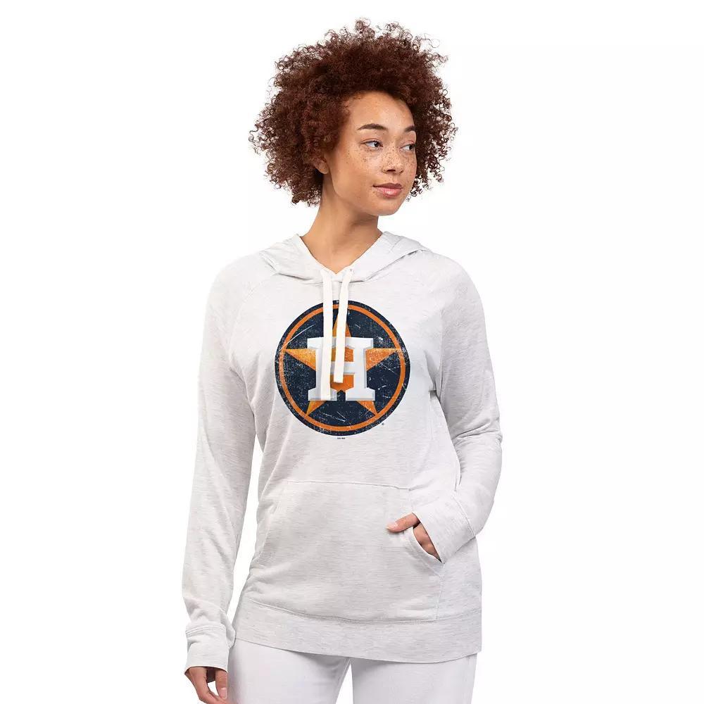 Women's G-III 4Her by Carl Banks Oatmeal Houston Astros Pregame Pullover Hoodie, Size: Small, Team Product Image